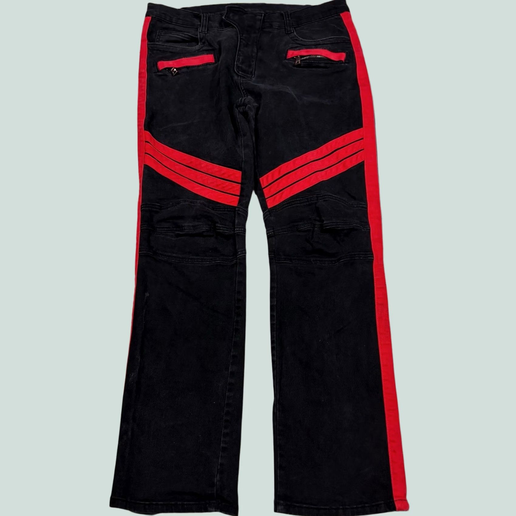 Balmain Balmain SS12 Waxed Coated Biker Jeans | Grailed