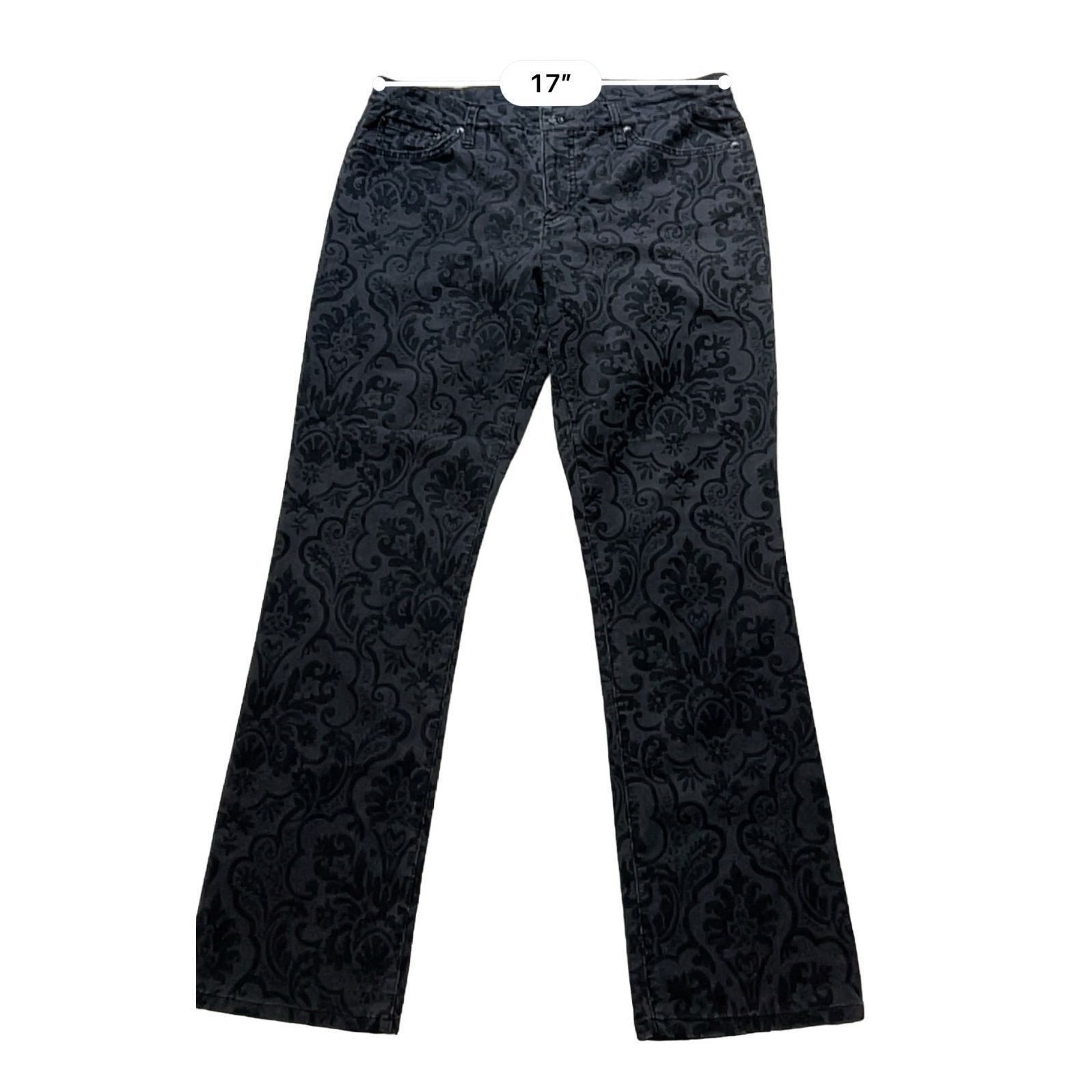 Lauren Ralph Lauren LRL Lauren Ralph Lauren Black Velvet Modern Straight Pant Wo Size 34" / US 12 / IT 48 - 6 Thumbnail