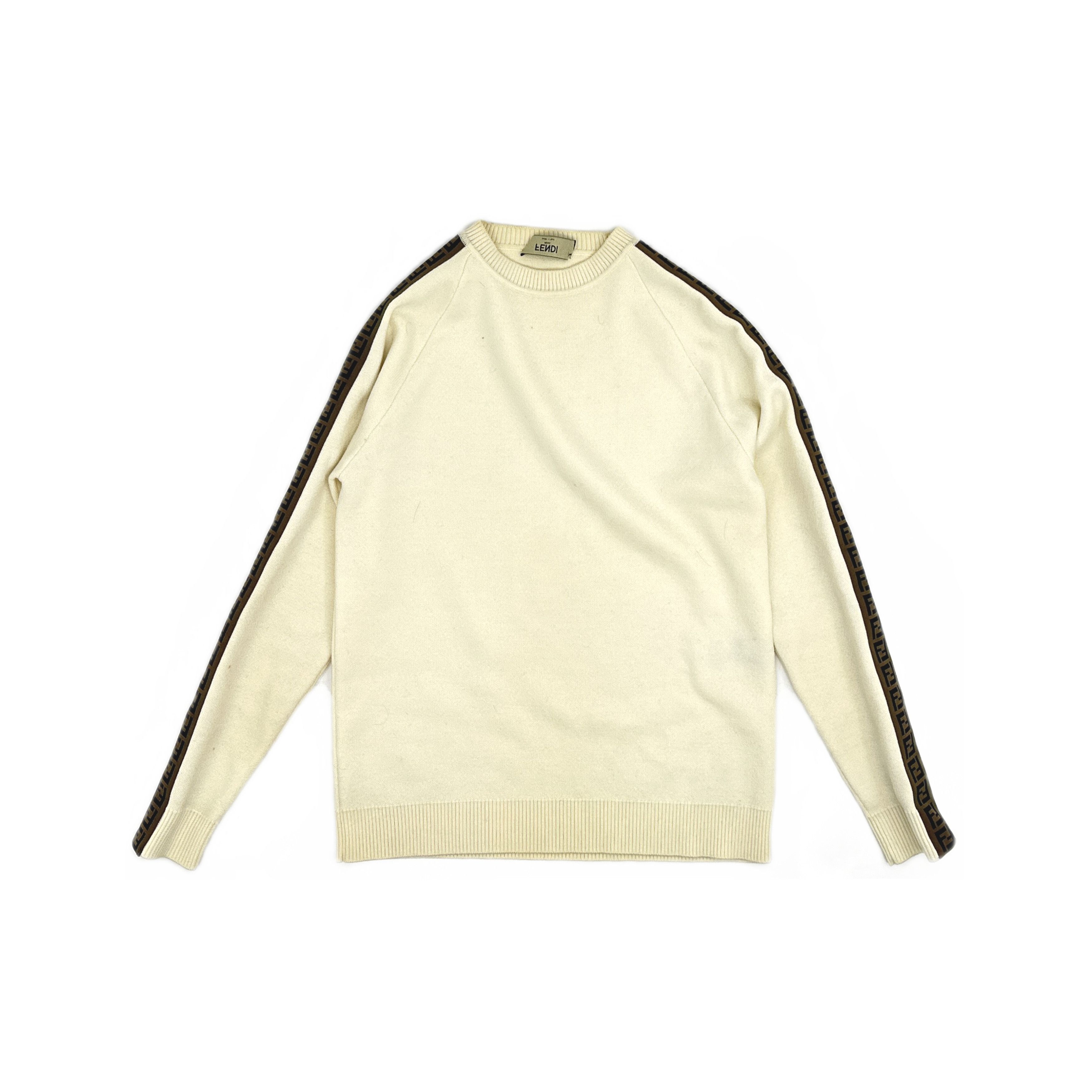 Fendi Fendi Logo Trim Knit Sweater White Size S Size US S / EU 44-46 / 1 - 1 Thumbnail