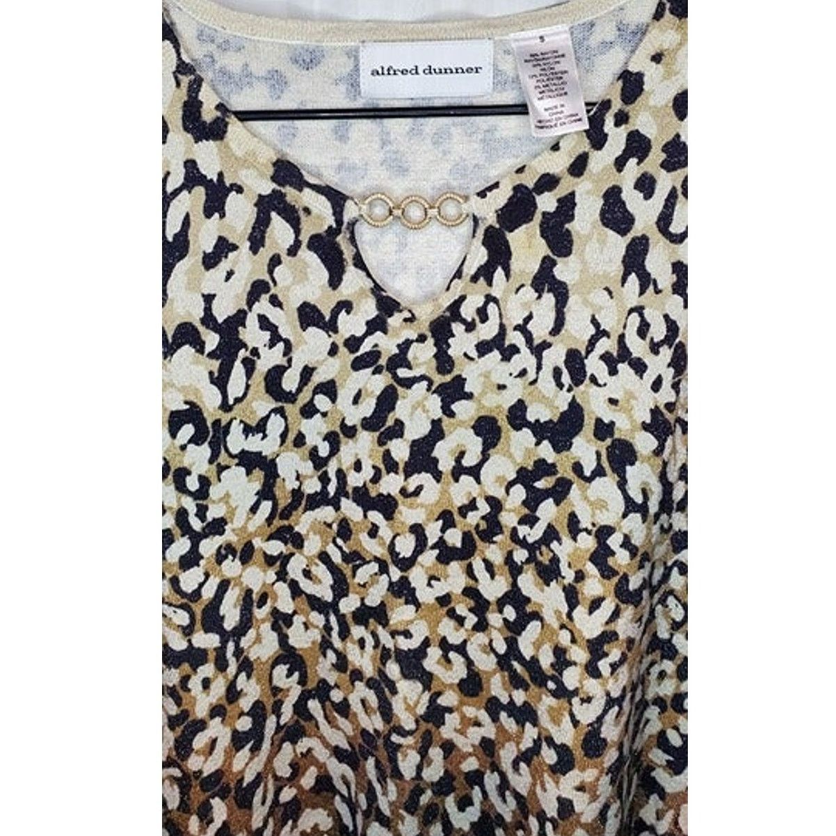 Other Alfred Dunner Floral Leopard Print Blouse Women’s Size Small Size S / US 4 / IT 40 - 5 Thumbnail