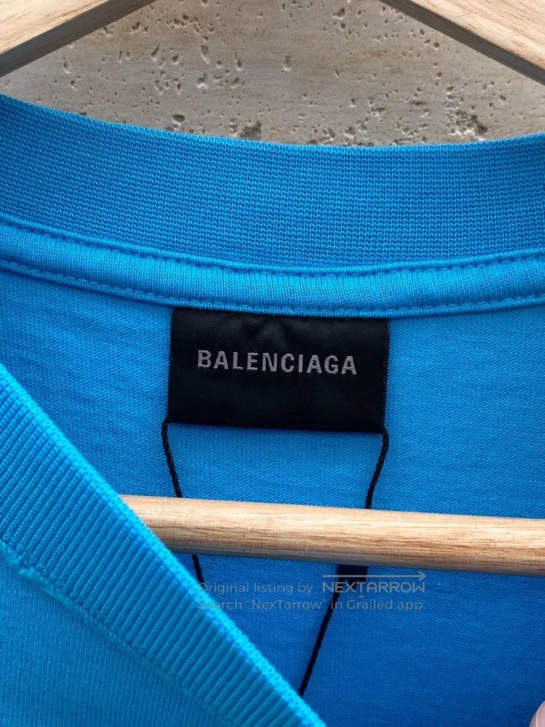 Balenciaga Balenciaga Ice crack Coke blue short sleeve T-shirt, 100% Size US M / EU 48-50 / 2 - 4 Thumbnail