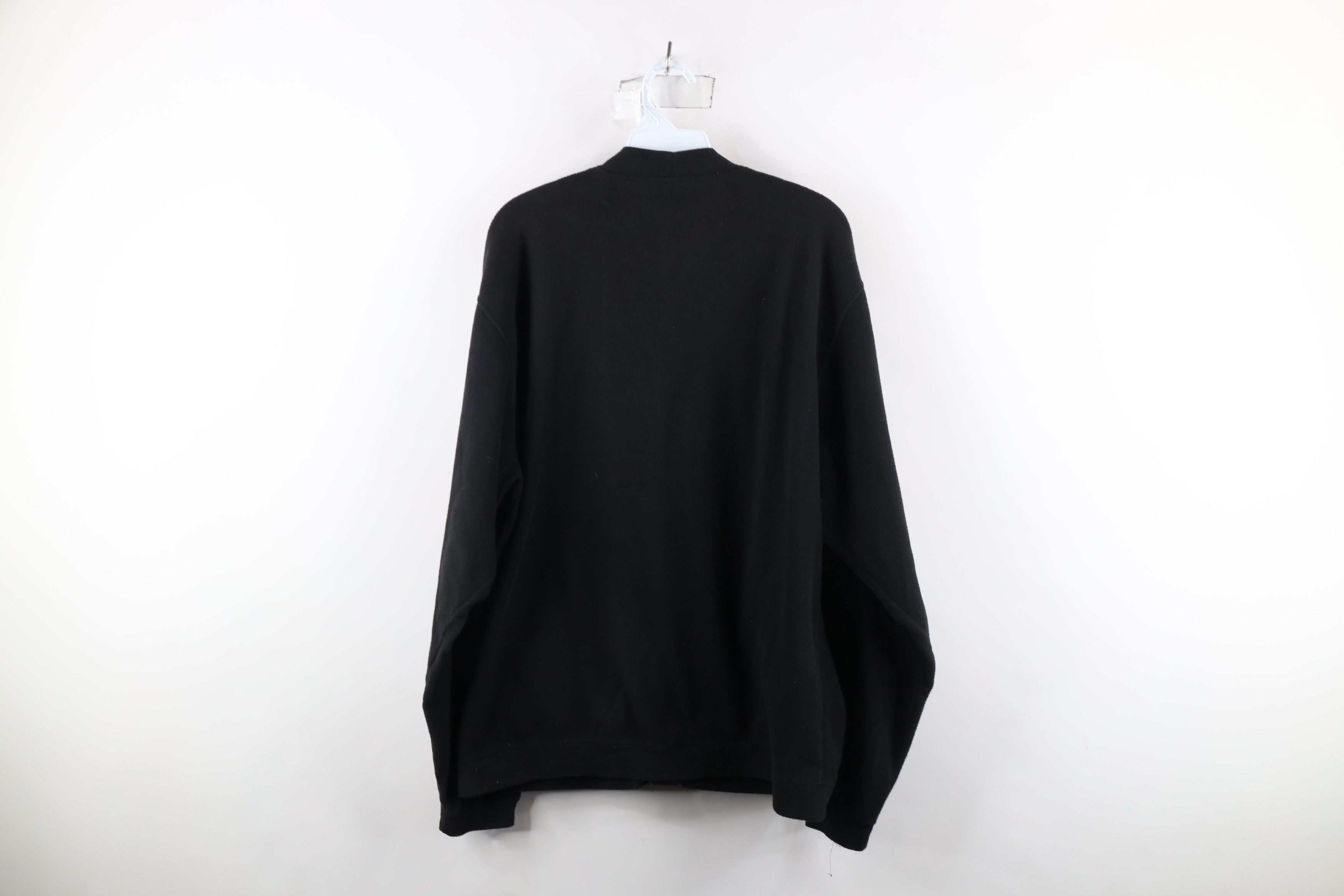 Vintage Vintage 90s Streetwear Fleece Button Cardigan Sweater Black Size US XL / EU 56 / 4 - 9 Thumbnail