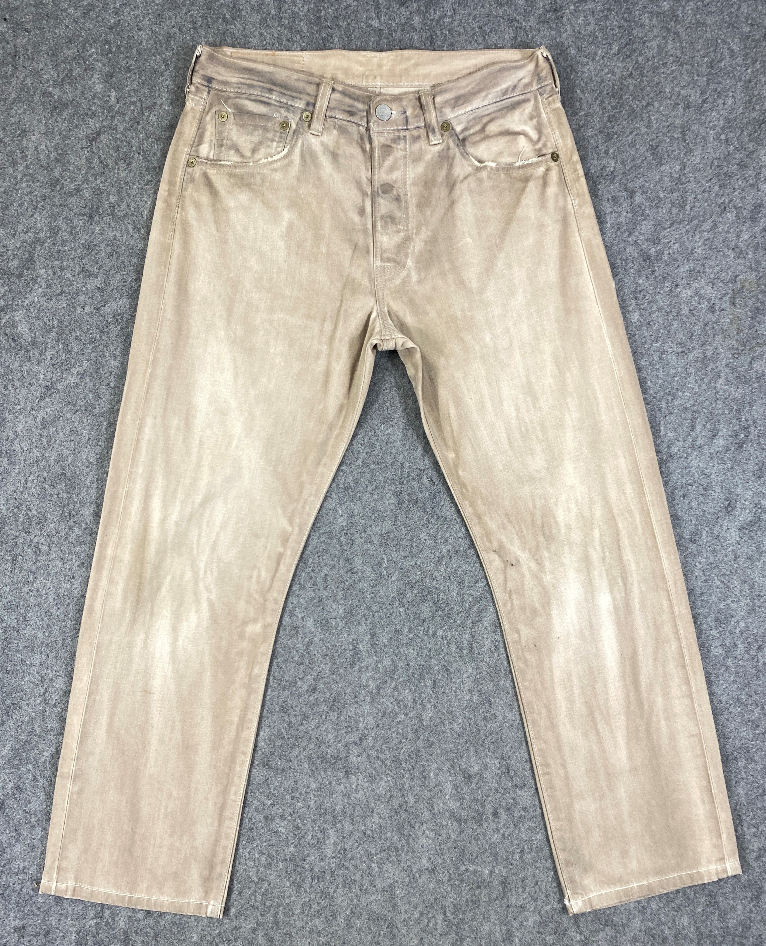 Levi's Dirty Khaki Vintage Levis 501 Jeans 30x25.5 - JN3180 Size US 30 / EU 46 - 1 Thumbnail