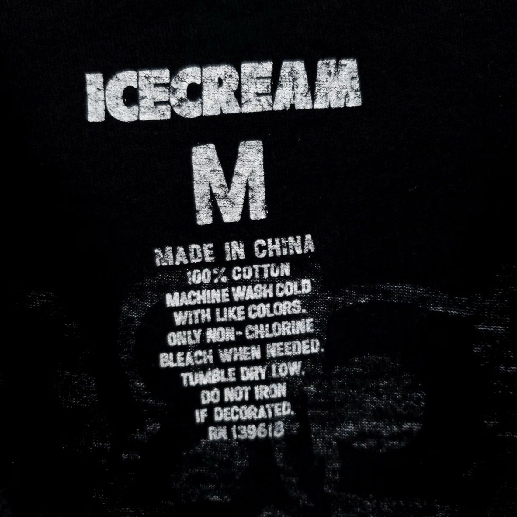 Vintage Ice Cream T Shirt Womens Medium Black Crew Neck Short Sleeve Graphic Print Tee Size M / US 6-8 / IT 42-44 - 3 Thumbnail