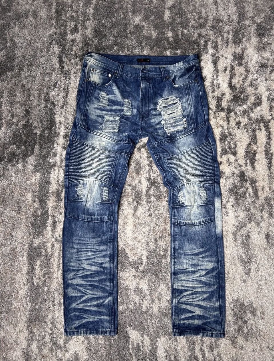 Affliction × Japanese Brand × Vintage Crazy Y2K 1738 Dynasty Affliction style crosses grunge jeans Size US 34 / EU 50 - 2 Thumbnail