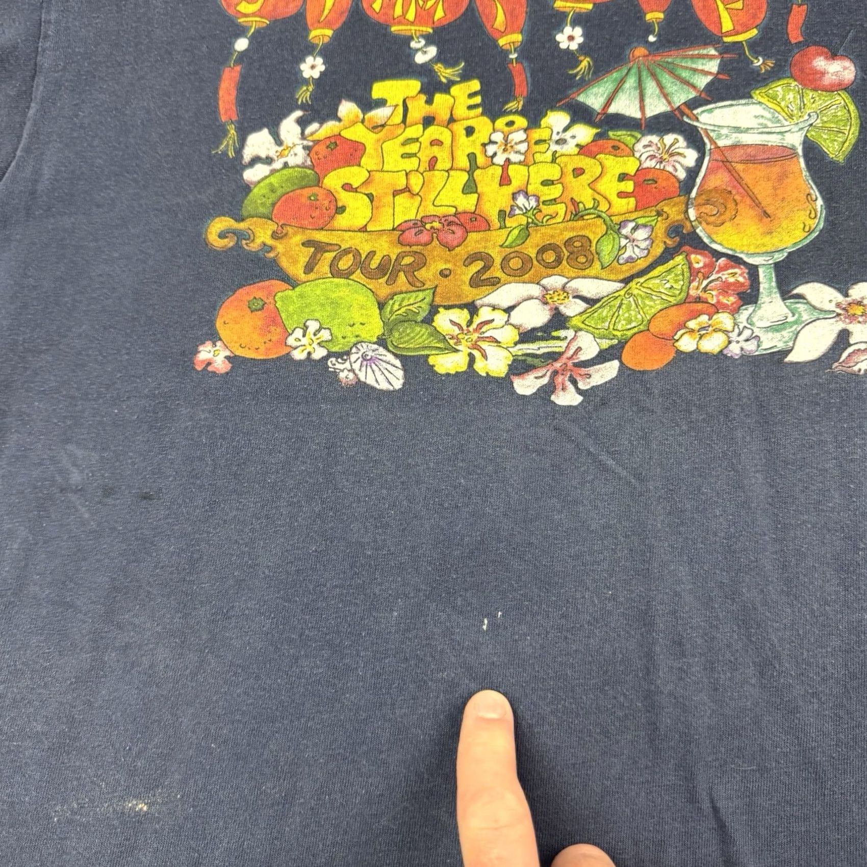 Anvil Y2K Jimmy Buffett 2008 Tour T Shirt Adult Large Year Of Still Here Concert Band Shirt Mens Blue Cotton Vintage Anvil Short Sleeve Crew Neck 4357hh Size US L / EU 52-54 / 3 - 7 Thumbnail