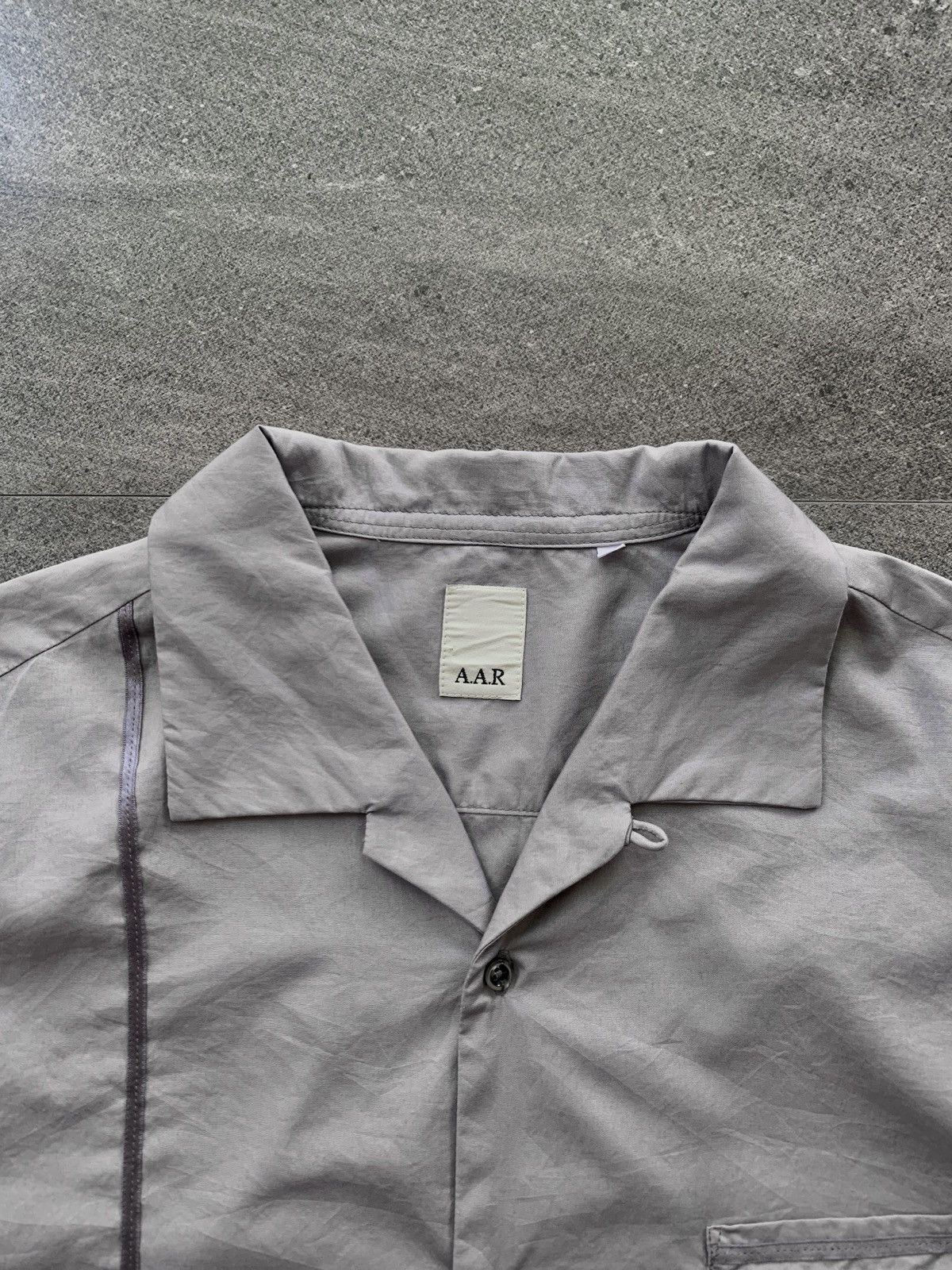 Yohji Yamamoto FREE TAX! AAR Ribbon Paneled Open Collar Shirt Size US M / EU 48-50 / 2 - 7 Thumbnail