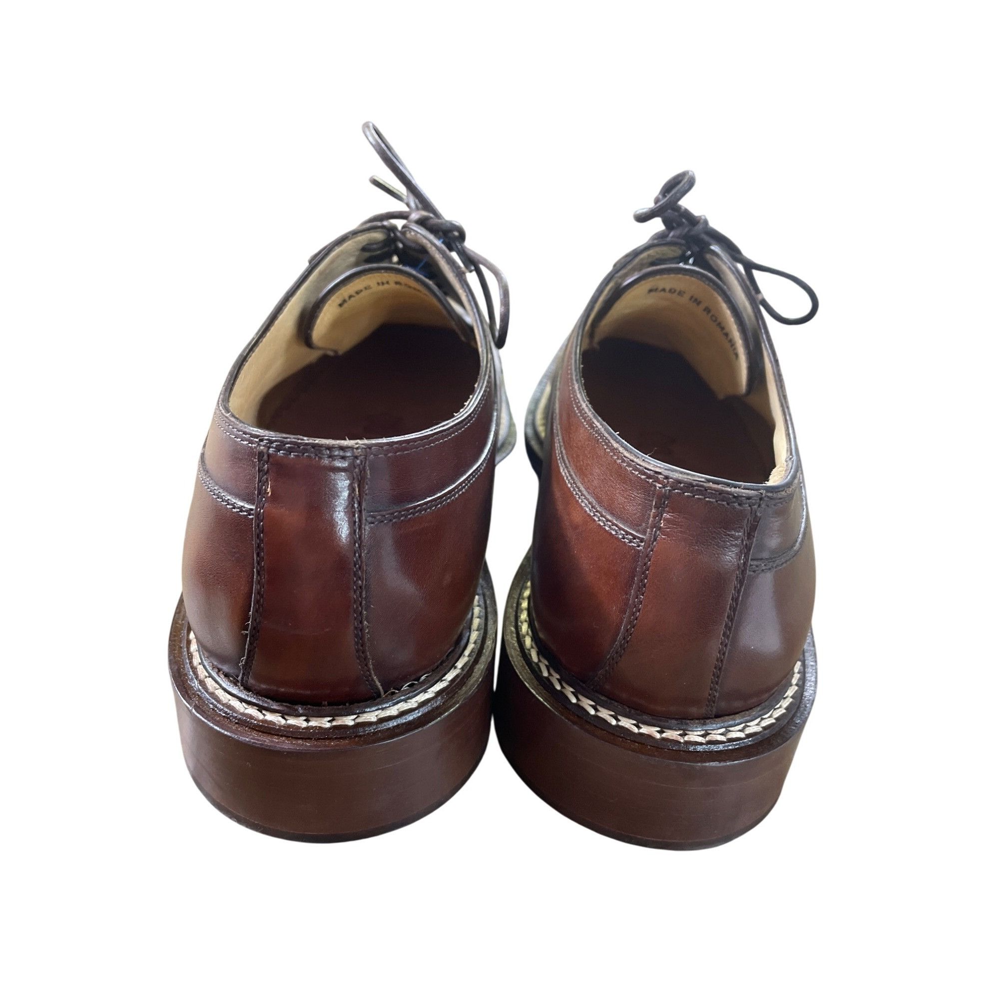 Designer Vito Rufolo Mens Brown Leather Oxford Dress Shoes Size 11D S Size US 11 / EU 44 - 6 Thumbnail