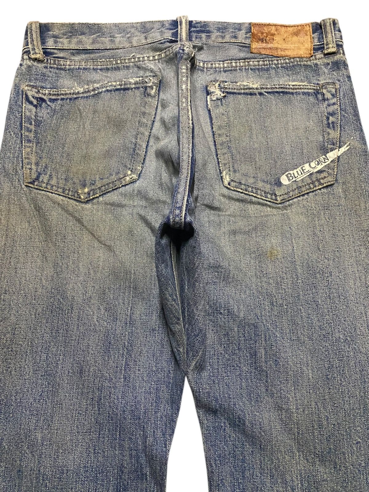 Junya Watanabe Vintage Blue Corn Japan Selvedge Heavy Faded Distressed Jean Size US 32 / EU 48 - 4 Thumbnail