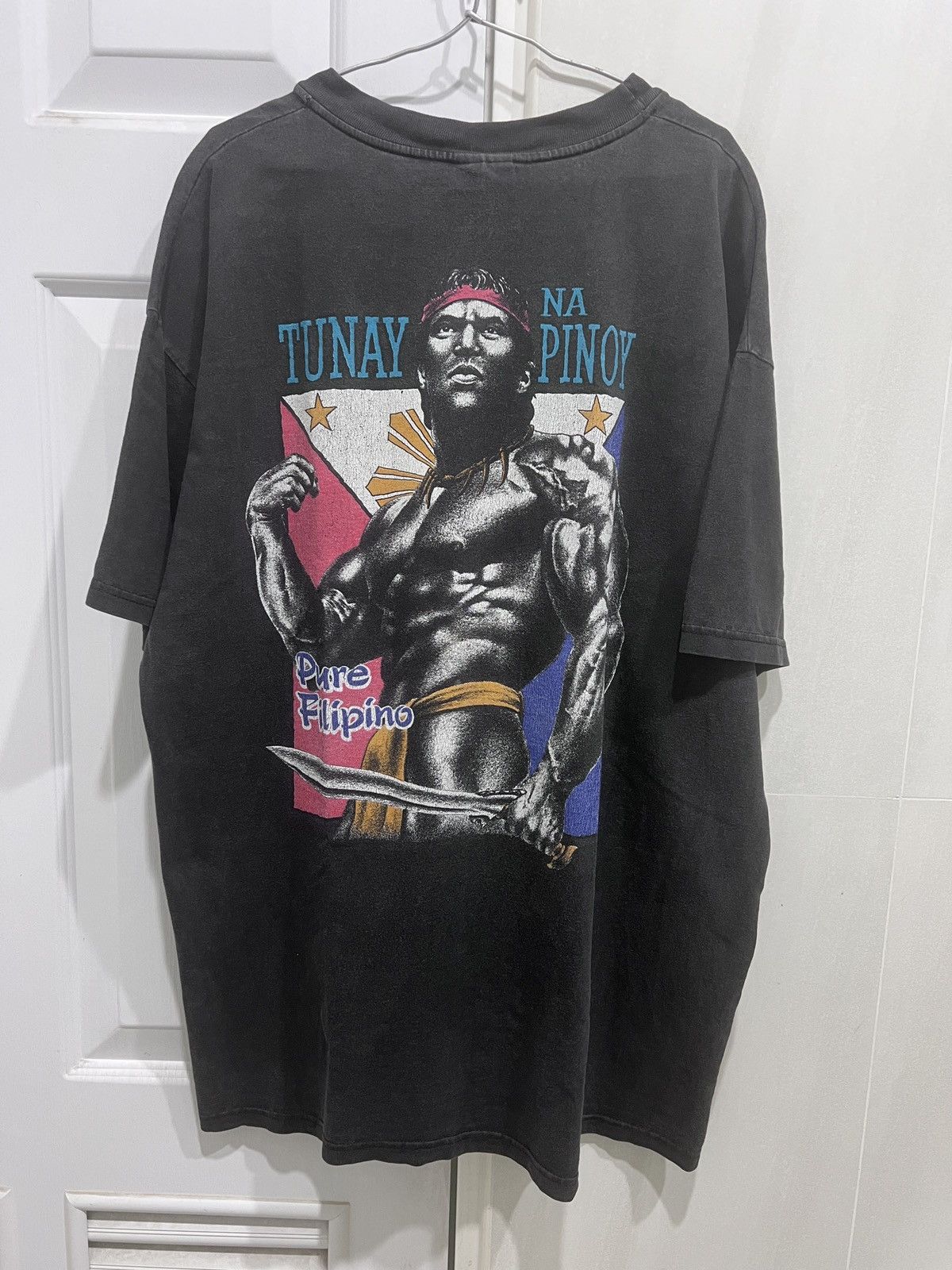 Vintage Vintage 90s Filipino Strength Gym Fitness Tee XL Faded Size US XL / EU 56 / 4 - 2 Thumbnail