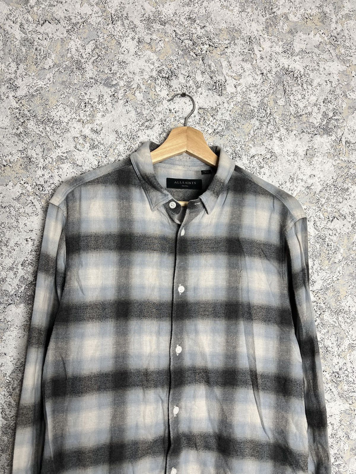 Allsaints Allsaints Flannel Button Up Shirt Plaid Print Long Sleeve Size US S / EU 44-46 / 1 - 2 Thumbnail