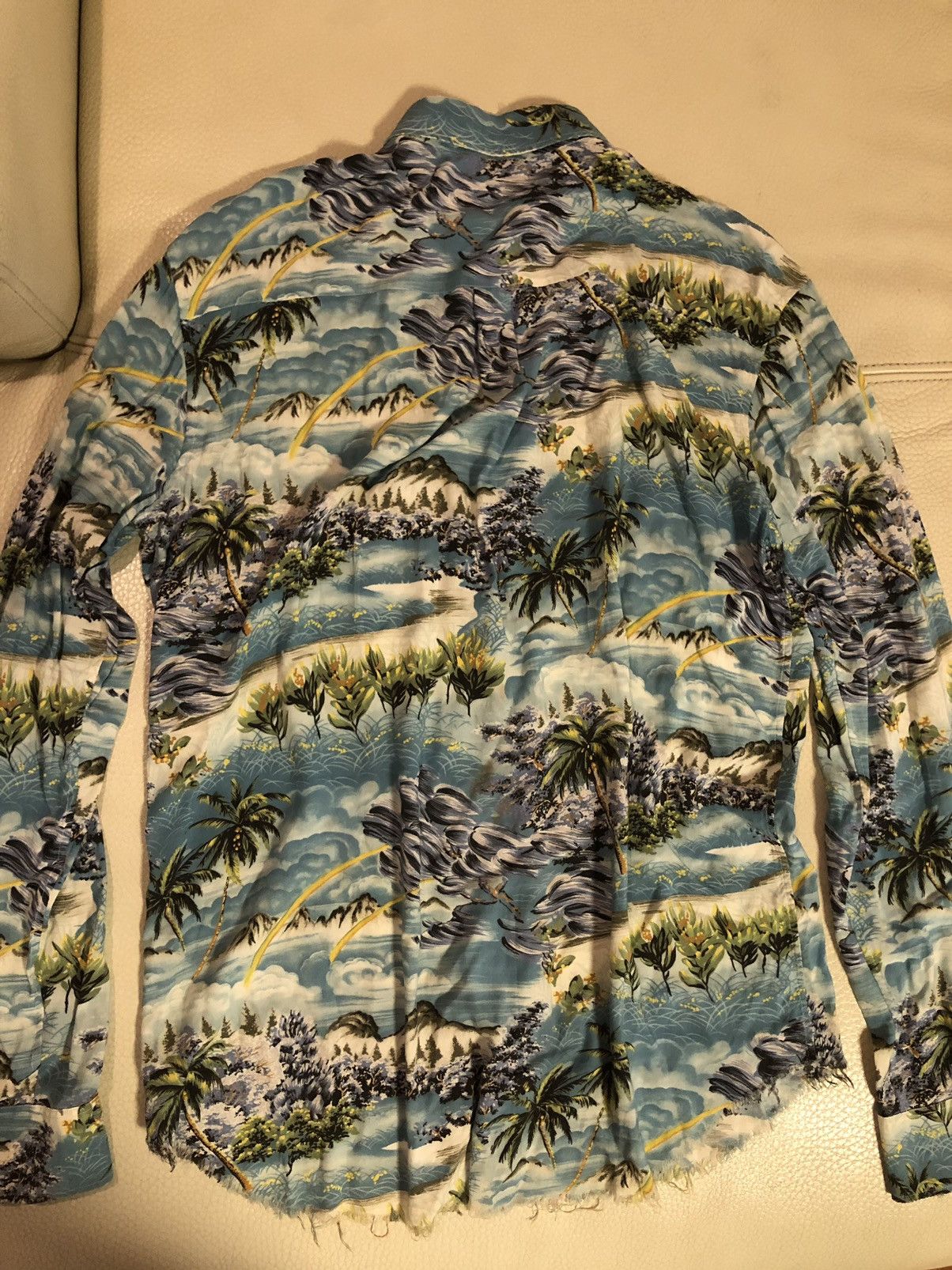 Saint Laurent Paris Saint Laurent ss16 raw hem Hawaiian shirt hedi surf sound Size US XL / EU 56 / 4 - 5 Thumbnail