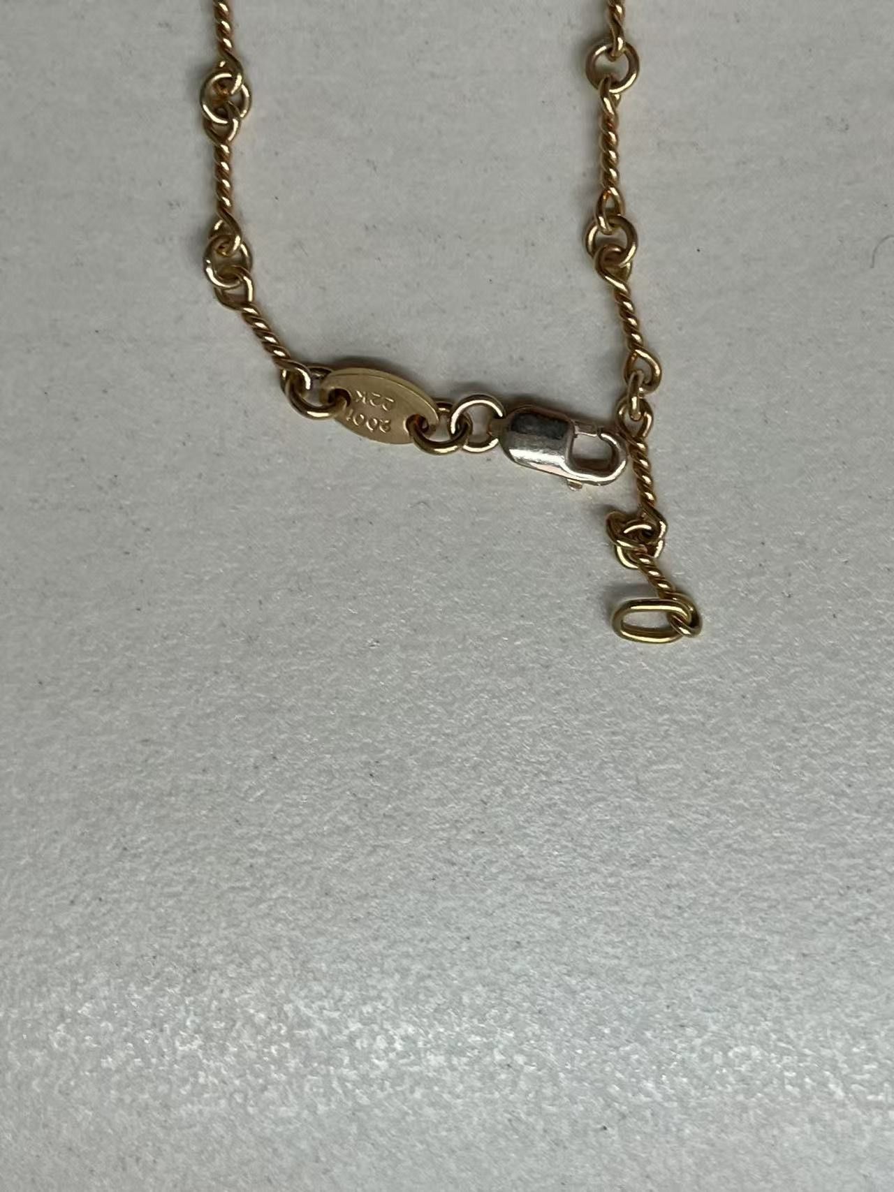 Chrome Hearts Chrome Hearts 22K Gold Emerald Safety Pin Necklace Size ONE SIZE - 10 Thumbnail