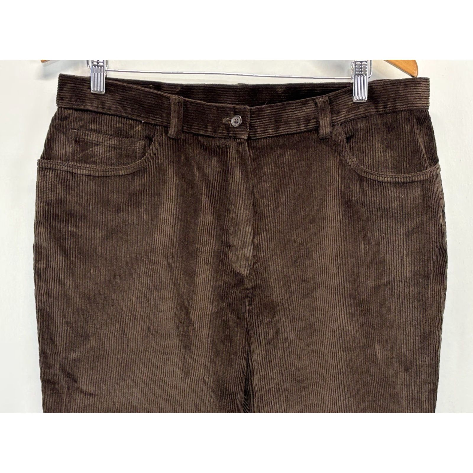 Ralph Lauren VINTAGE Lauren Ralph Lauren Corduroy Pants Women 16 Regular Brown 90s Y2K Classic Corduroy Pants Women Size 38" / US 16 / IT 52 - 2 Thumbnail