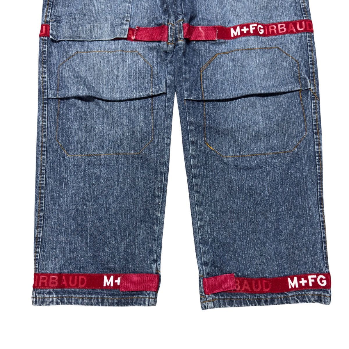 Marithe + Francois Girbaud Marithe Francois Girbaud Velcro Strape Denim Baggy Jeans Size US 36 / EU 52 - 7 Thumbnail