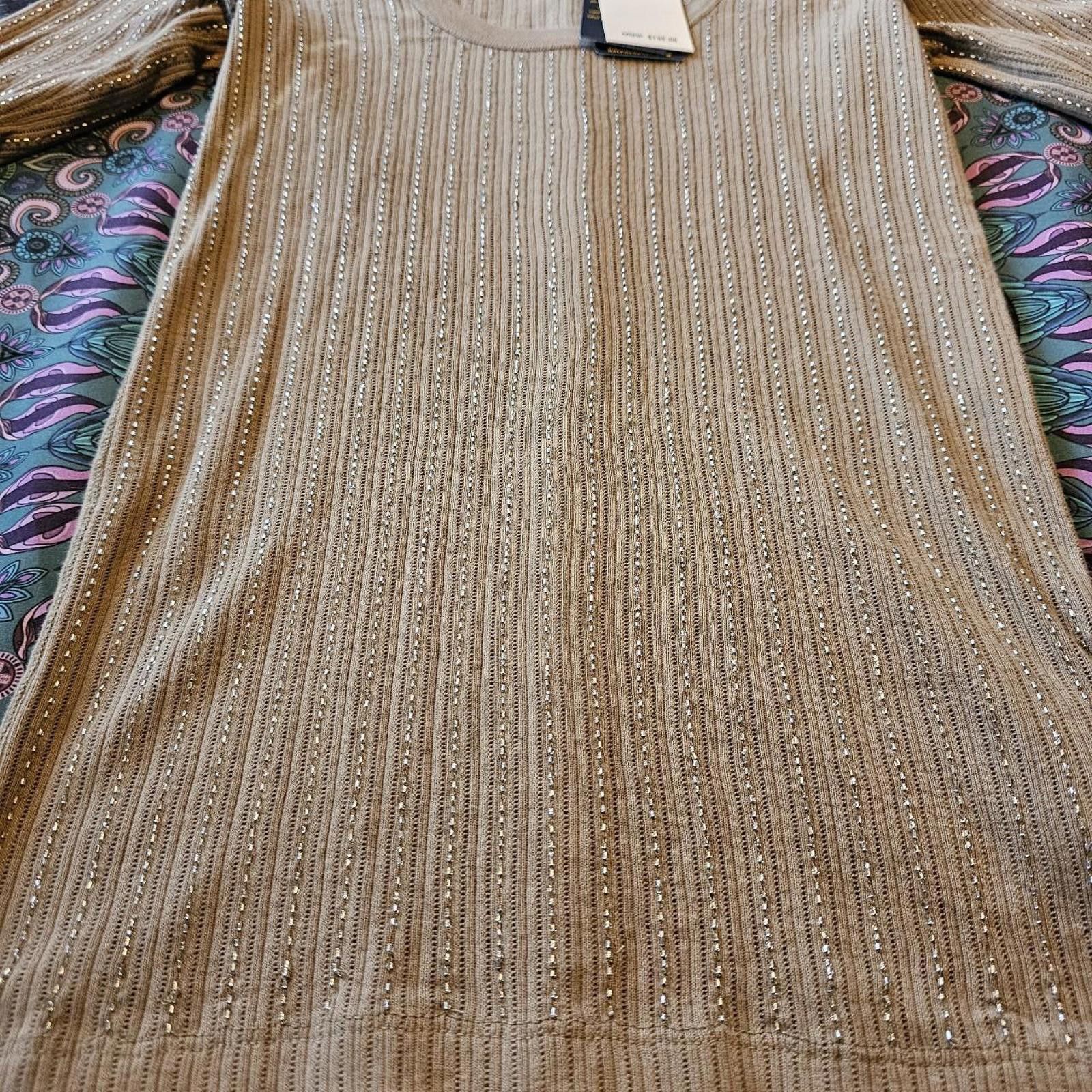Polo Ralph Lauren Polo Ralph Lauren Women's XS Beaded Top NWT Size XS / US 0-2 / IT 36-38 - 2 Thumbnail