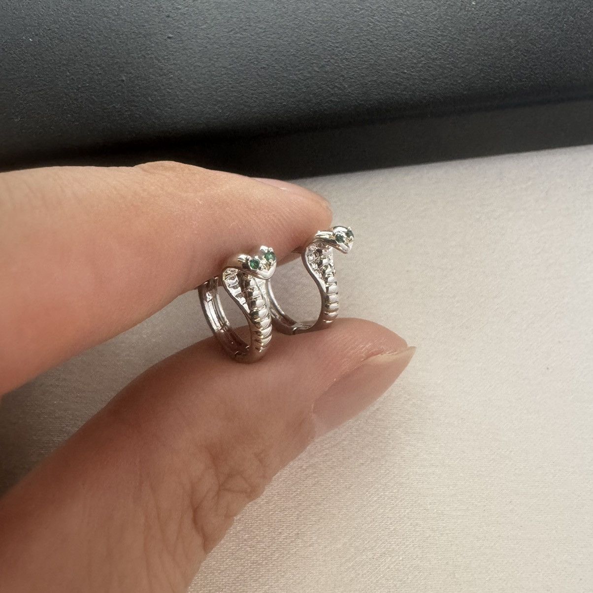 Other Snake Small Hoop Earrings for Men Women Hip Hop Unisex Style Size ONE SIZE - 5 Thumbnail