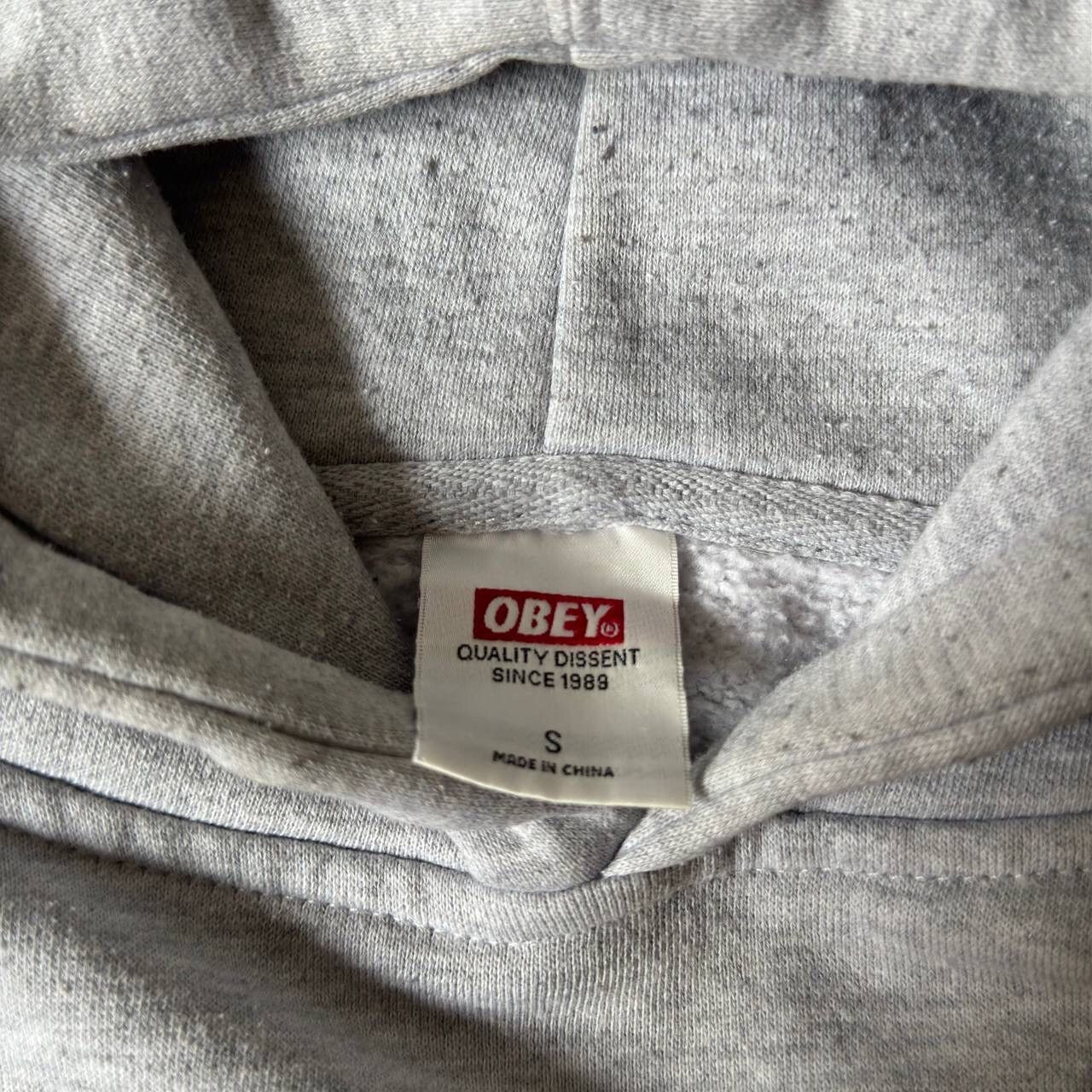 Japanese Brand Obey Worldwide Vintage Boxy Hooded Sweatshirt Size US S / EU 44-46 / 1 - 6 Thumbnail