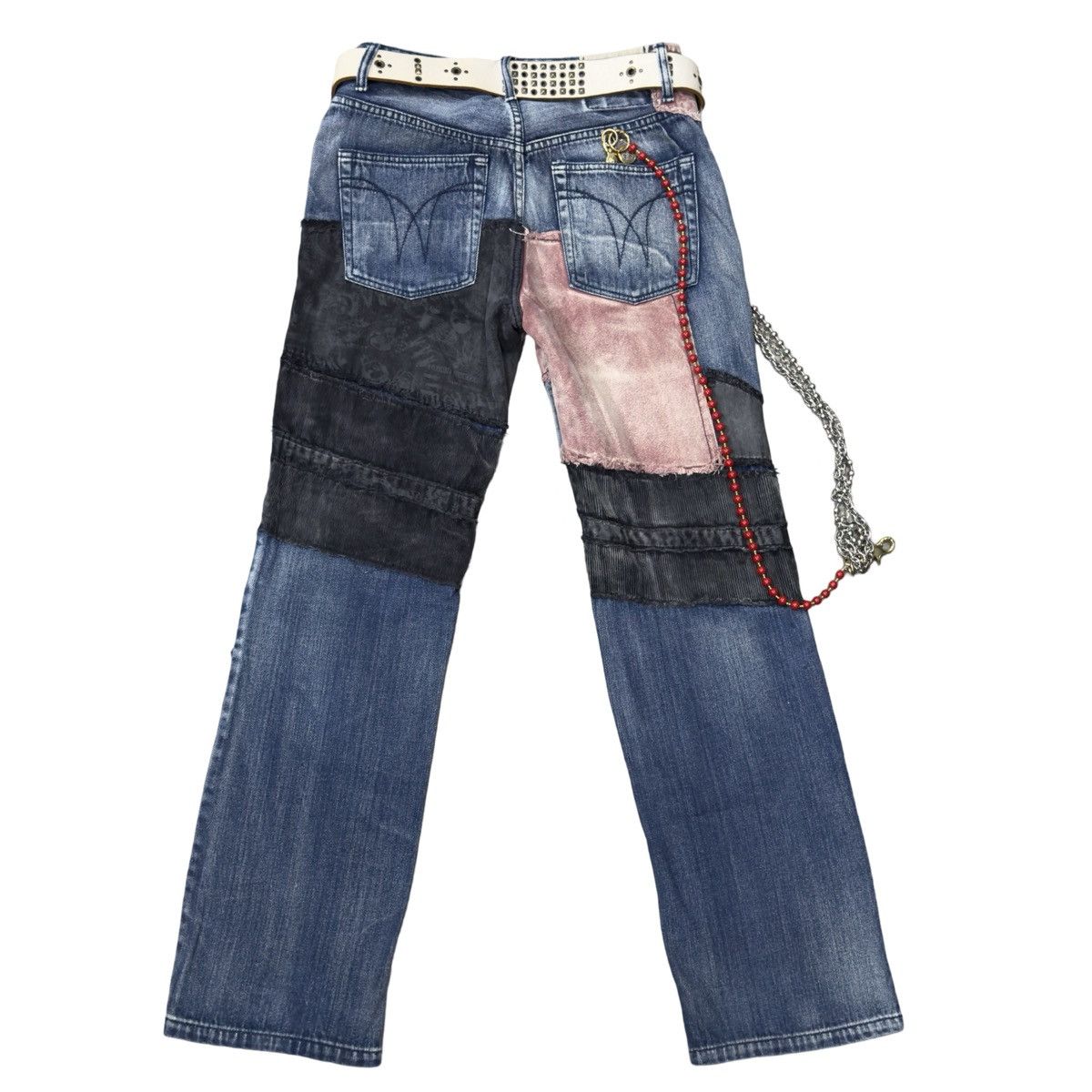 Japanese Brand Distressed Patchwork Denim Jeans Size US 32 / EU 48 - 5 Thumbnail