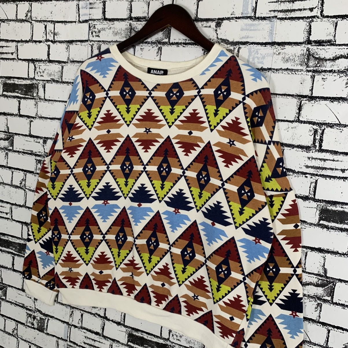 Designer × Native × Vintage Japanese Brand ANAP Native Navajo Full Print Sweatshirt Size M / US 6-8 / IT 42-44 - 4 Thumbnail