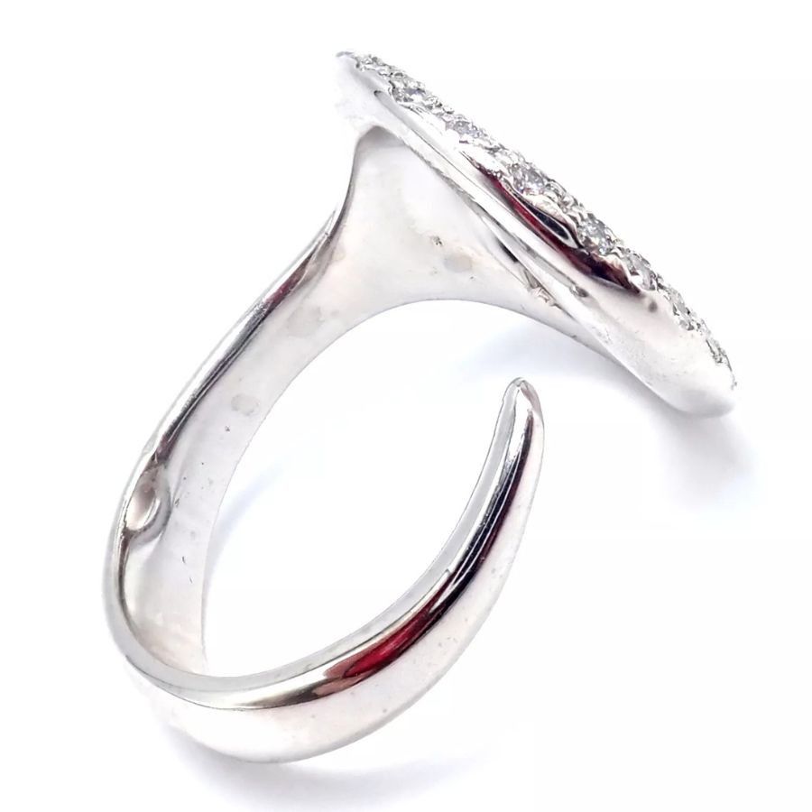 Tiffany & Co. Tiffany & Co Elsa Peretti Sevillana Platinum Diamond O Ring Size ONE SIZE - 3 Thumbnail