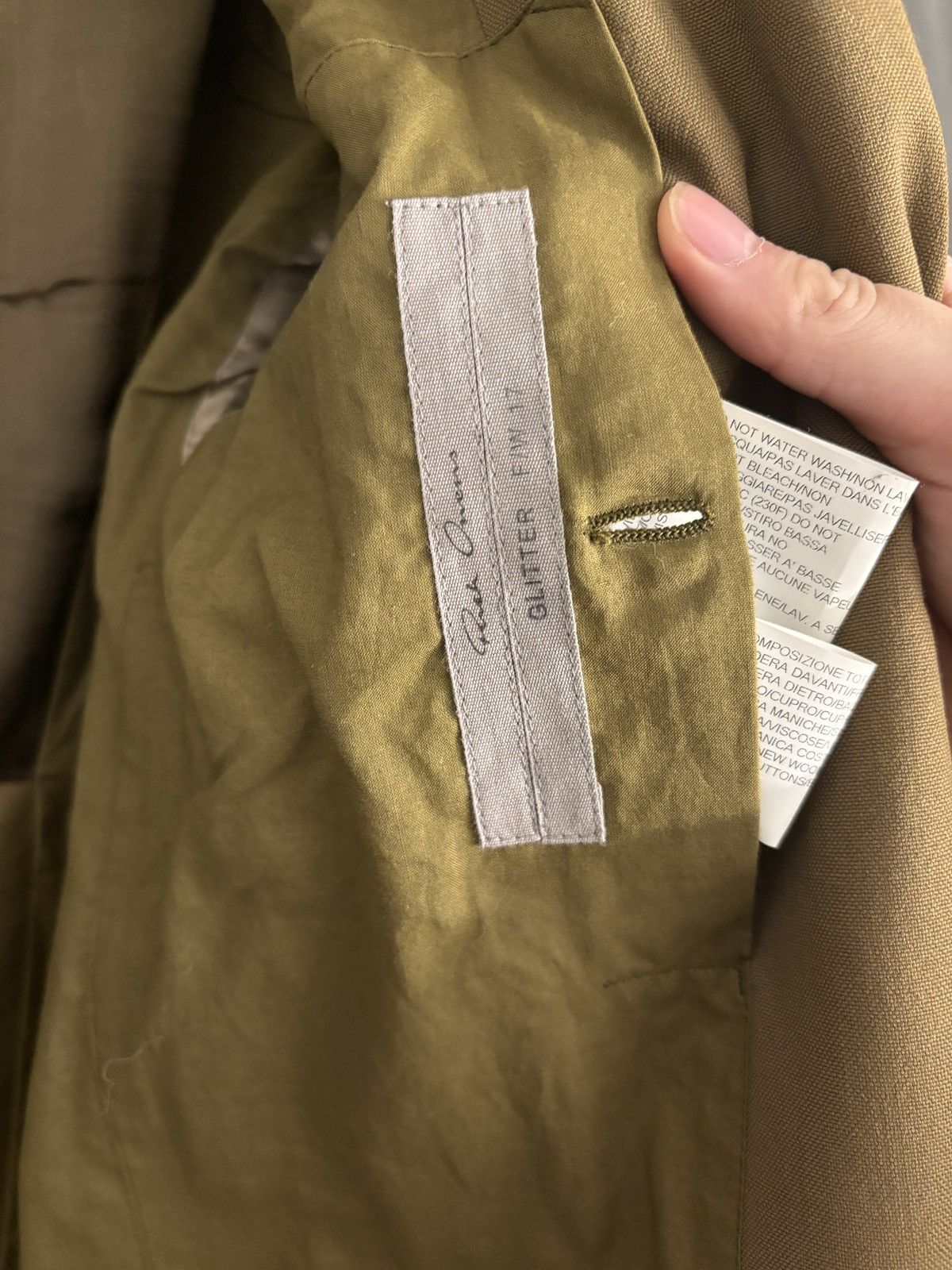 Rick Owens 17 F/W Mainline Rick Owens Bean Blazer Size 48R - 6 Thumbnail