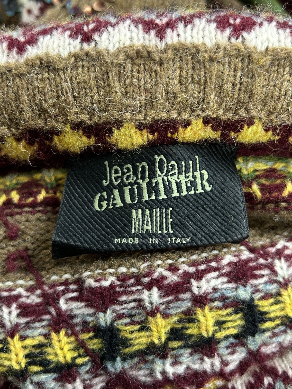 Jean Paul Gaultier Jean Paul Gaultier AW 1999 Fair Isle Wool Maxi Sweater Dress Size L / US 10 / IT 46 - 12 Thumbnail