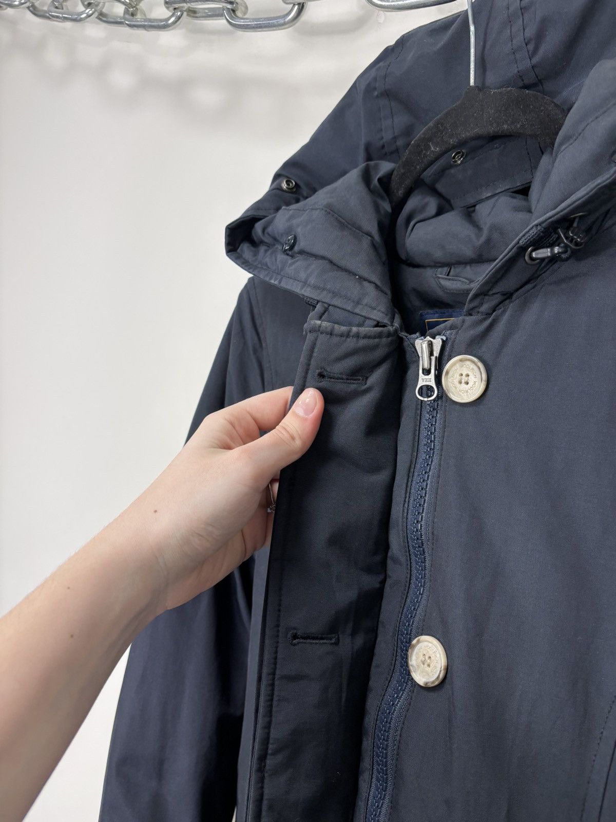 Woolrich Woolen Mills Woolrich Women’s Arctic Parka In Ramar Cloth Navy Blue Coat Size XS / US 0-2 / IT 36-38 - 12 Thumbnail