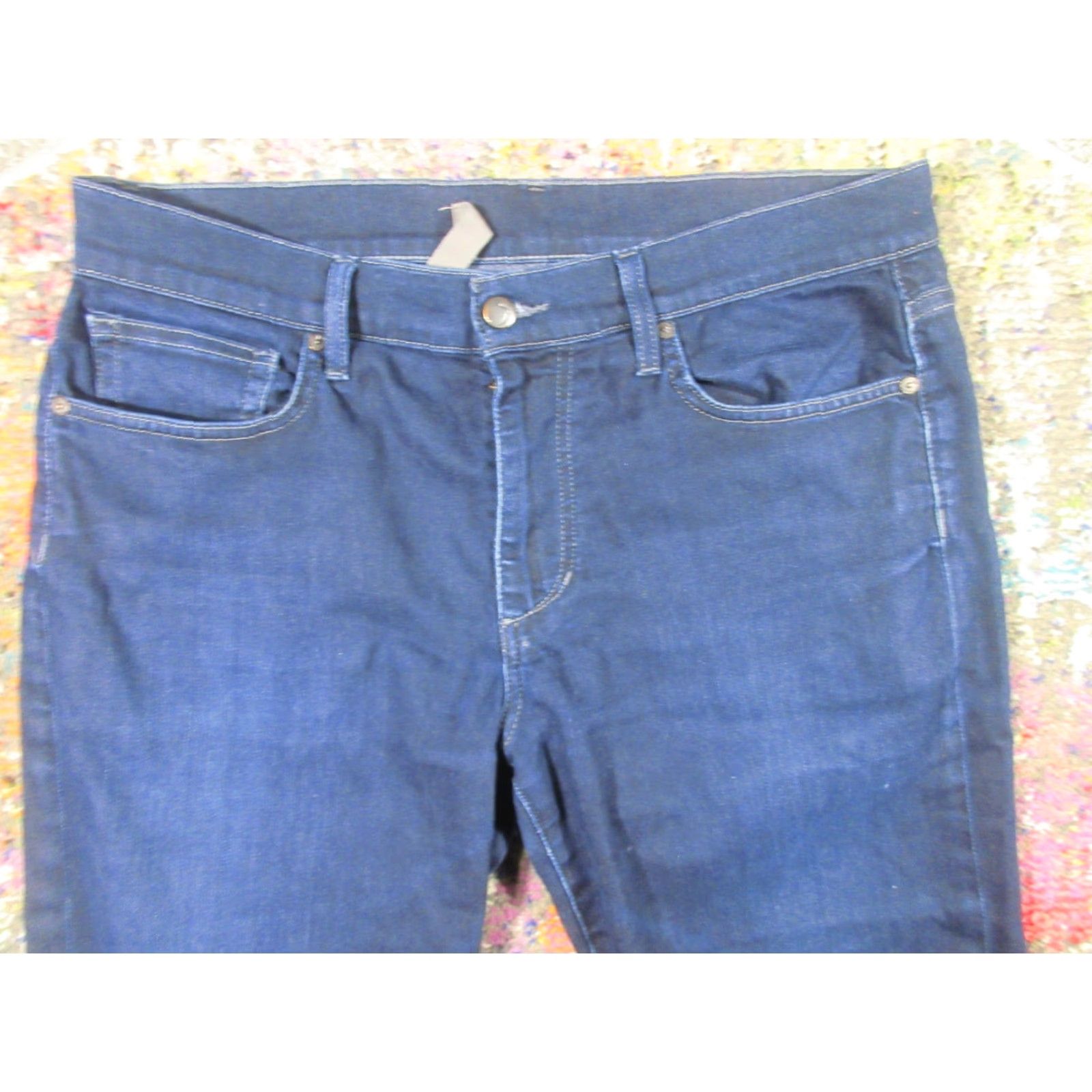 Vintage Joe's Jeans Men Jeans Blue Dark Wash Denim Emerson Tapered Stretch 35x36 Regular Inseam 36 Pocket 5-Zip Mid Rise Straight Vintage No Size US 35 - 3 Thumbnail