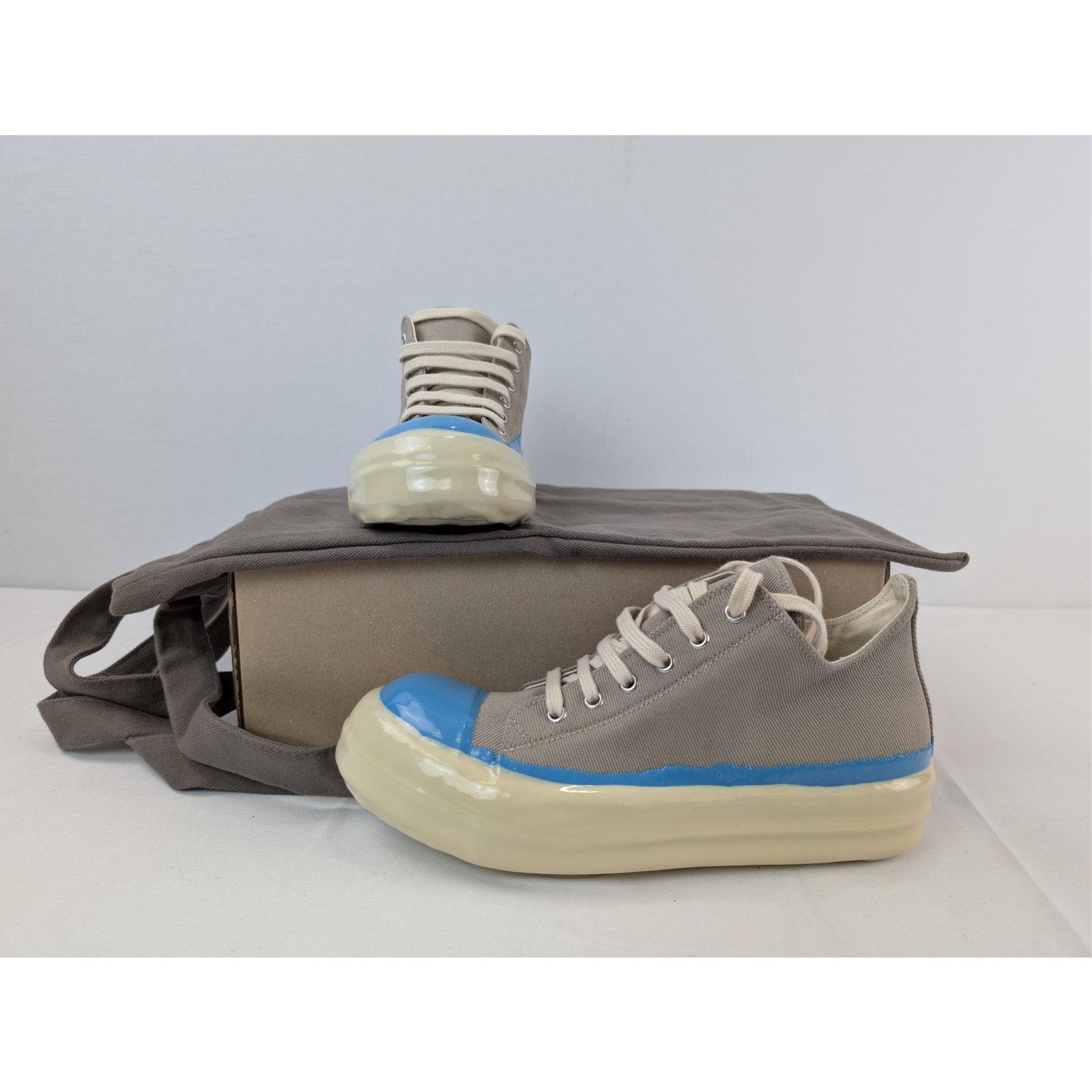 Rick Owens Drkshdw o1rshd1 Concordians low-top sneakers Dirty Pearl Light Blue Size US 8 / EU 41 - 19 Thumbnail