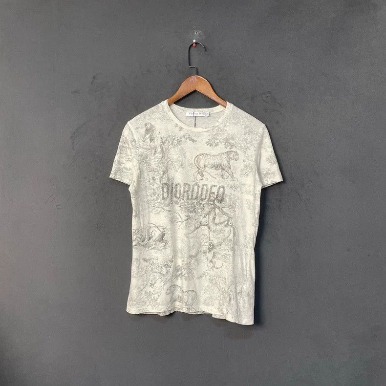 Dior Dior White zoo full-print short sleeves Size S / US 4 / IT 40 - 1 Thumbnail