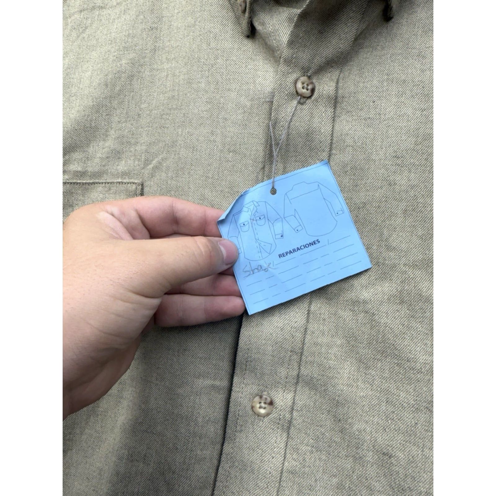 Denime Drifire Button-Up Shirt Mens 3XLT Denim Chambray Casual Workwear Beige 90s Classic Shirt Mens Size US XXL / EU 58 / 5 - 3 Thumbnail