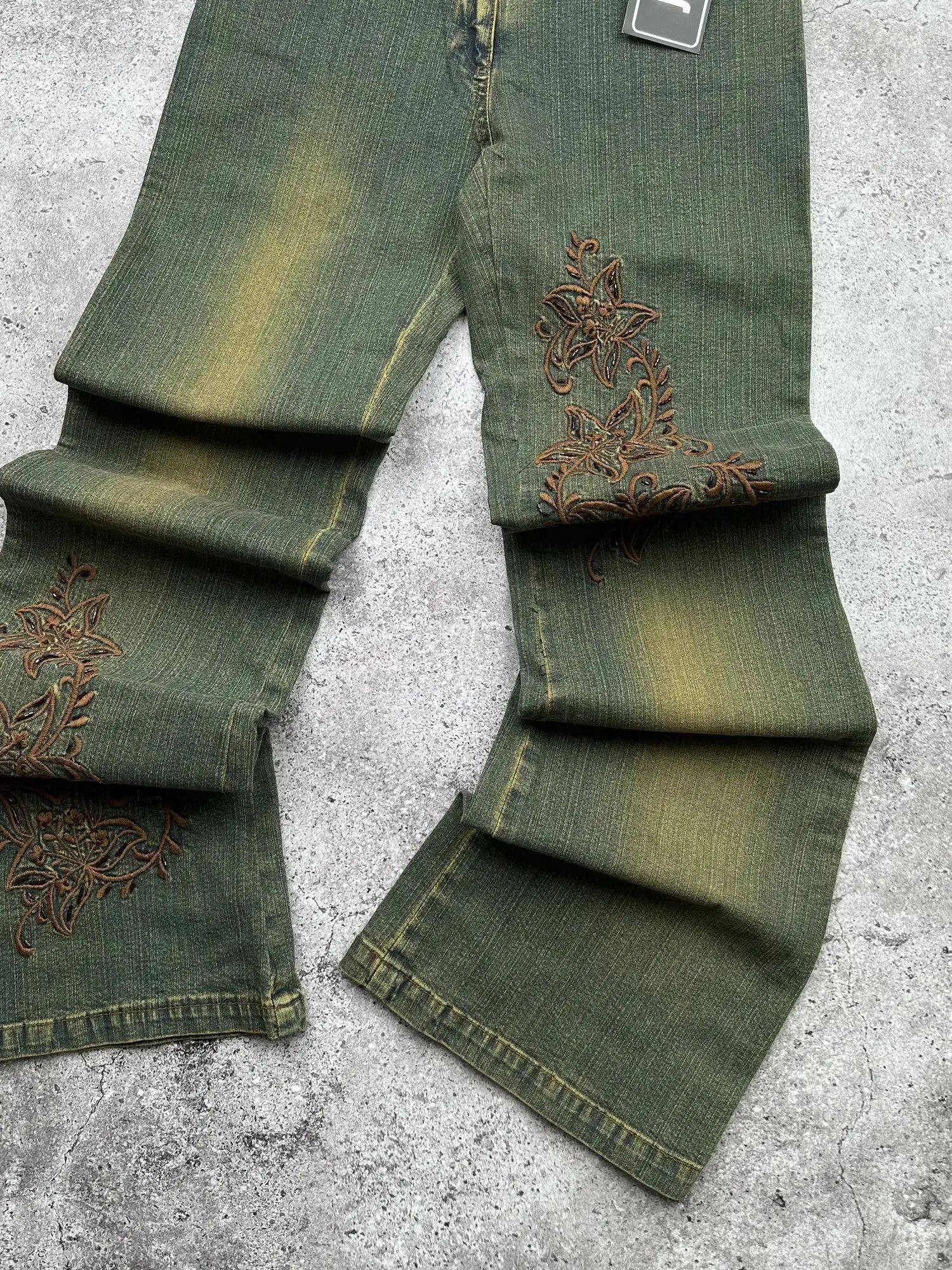Japanese Brand Vintage Faded Flare Jeans C477(V457)E8 Size 27" / US 4 / IT 40 - 4 Thumbnail