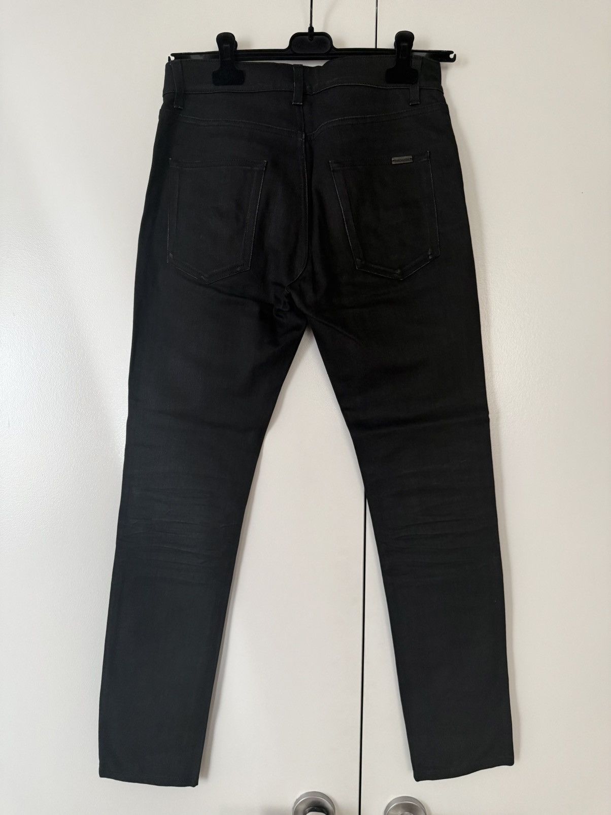 Saint Laurent Paris Saint Laurent Paris Skinny Jeans in Black Denim Size US 29 - 2 Thumbnail
