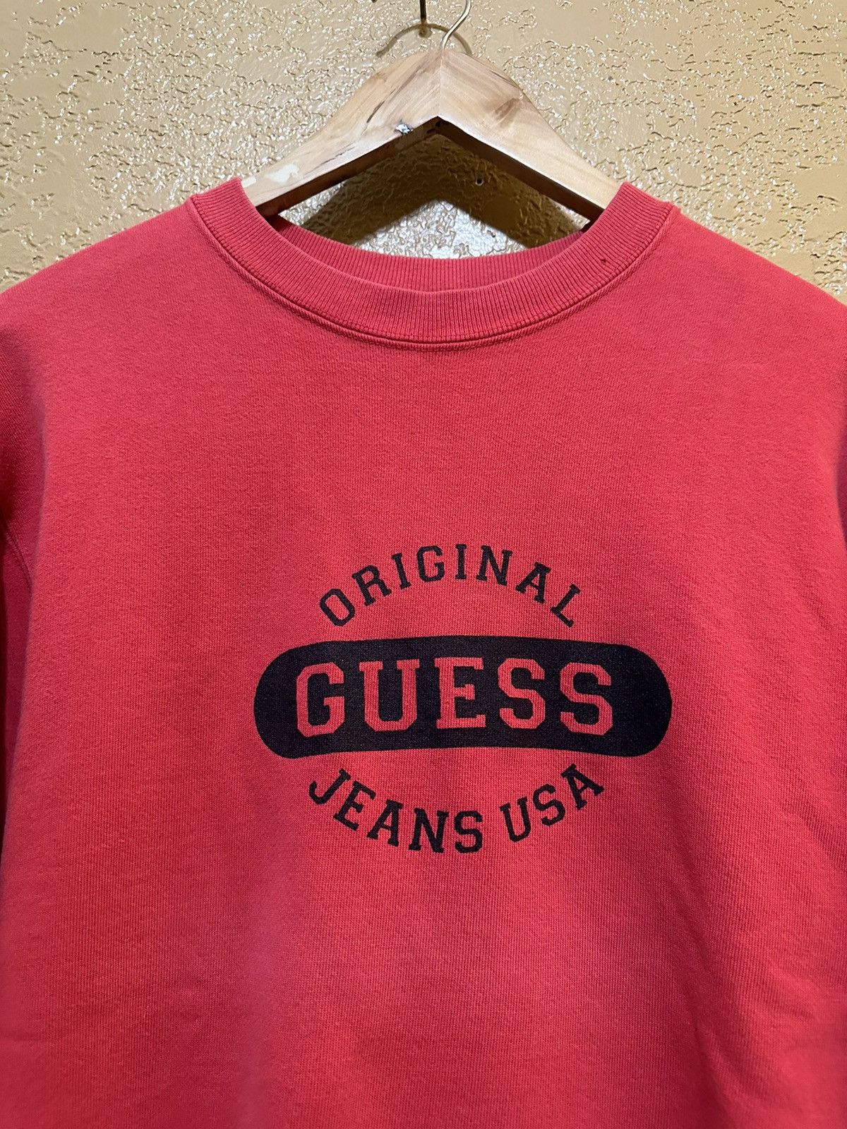 Guess × Vintage 📌 Vintage Faded 90s Guess Jeans Sweatshirt Size US S / EU 44-46 / 1 - 3 Thumbnail