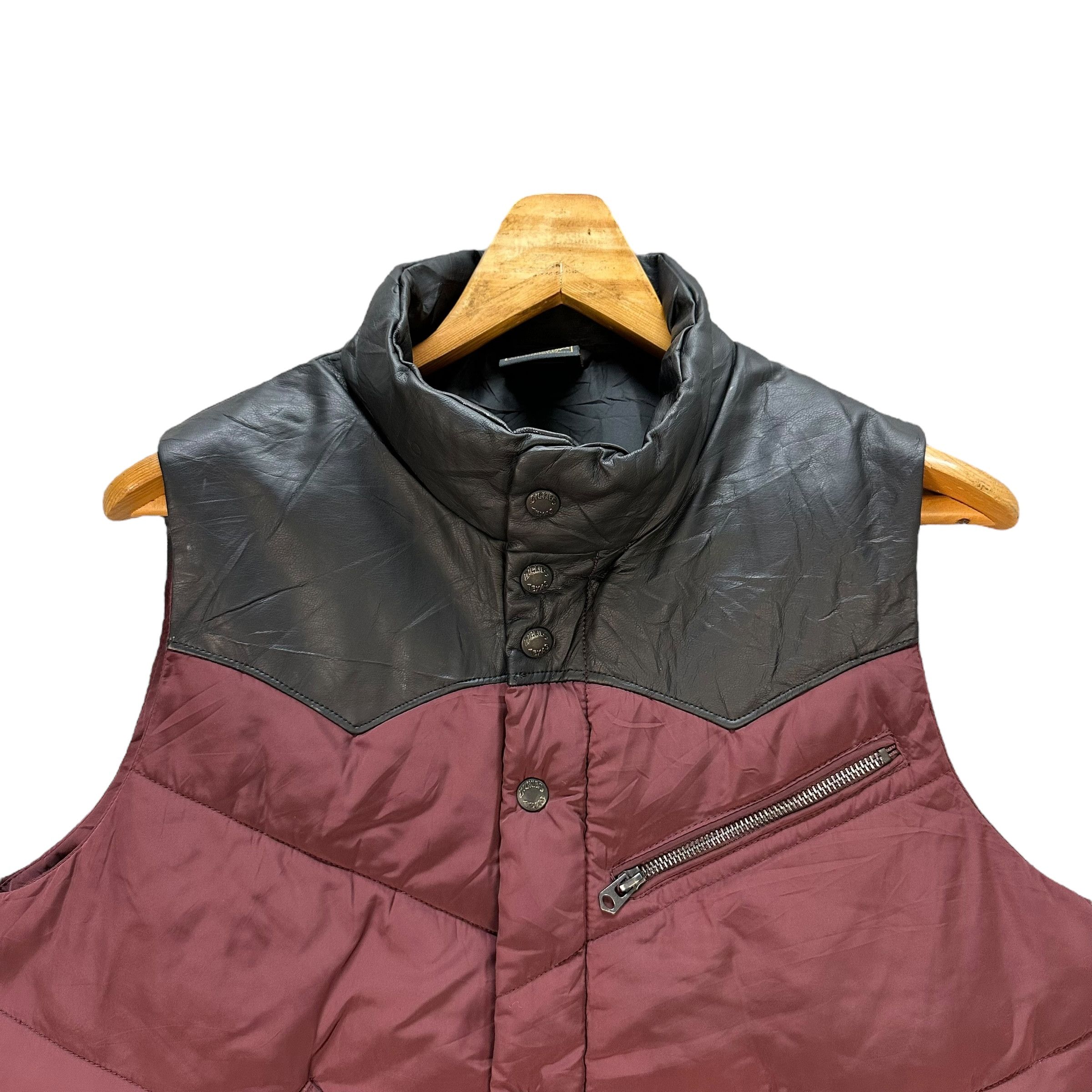 Dickies Vintage DICKIES Texas Maroon Puffer Vest #A78-1903 Size US M / EU 48-50 / 2 - 2 Thumbnail