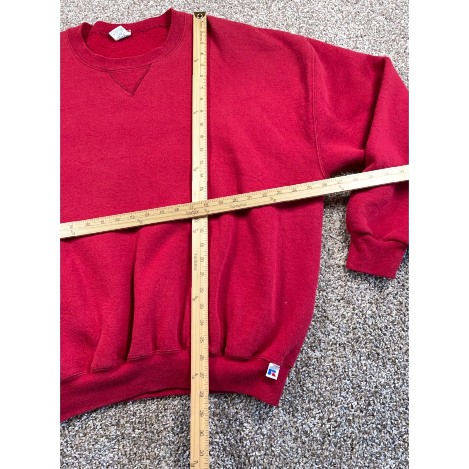 Russell Athletic VINTAGE Russell Athletic Sweatshirt Crewneck Adult 2XL Dark Red 50/50 Cotton Polyester Solid Size US XXL / EU 58 / 5 - 5 Thumbnail