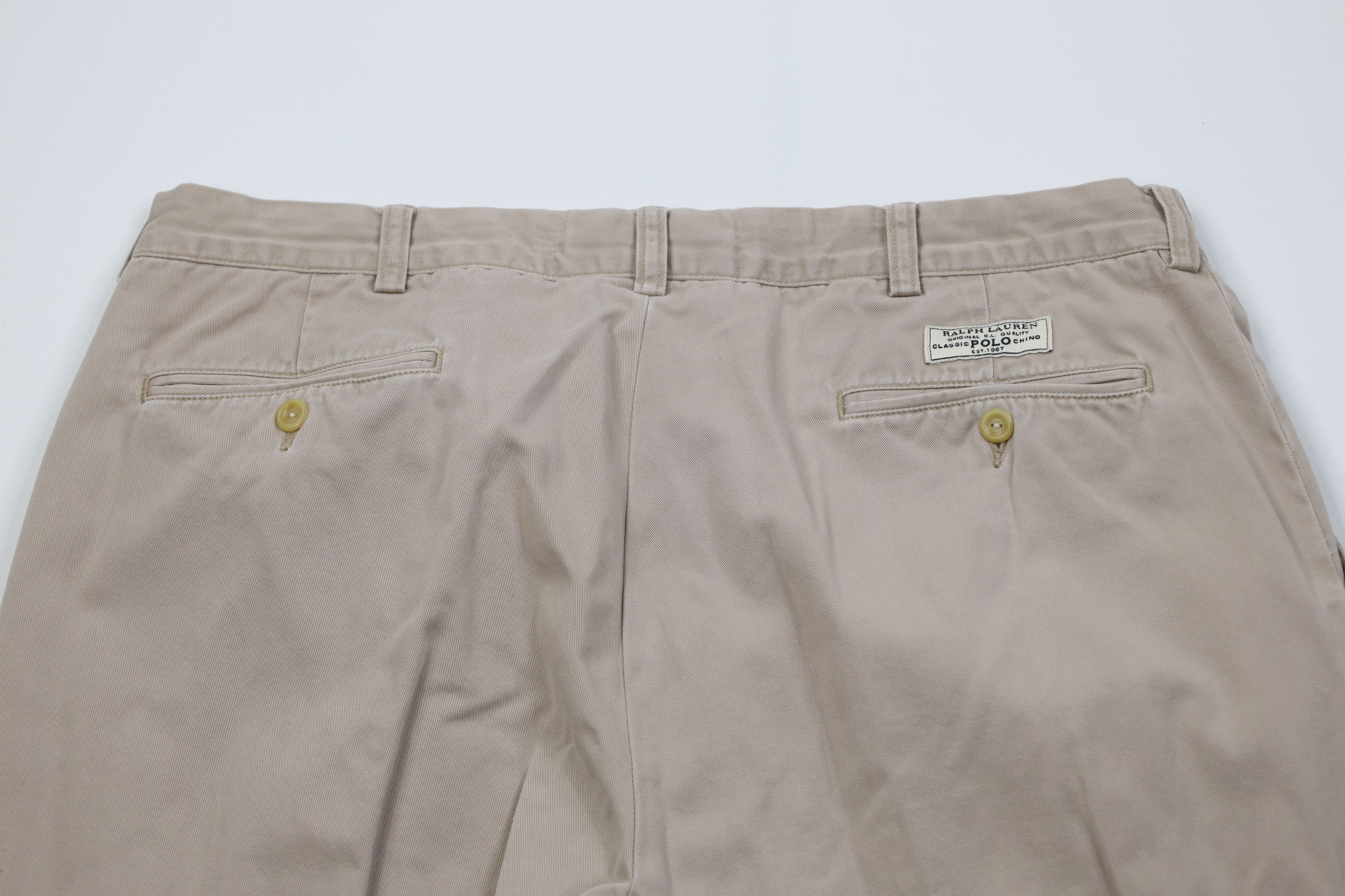 Ralph Lauren Vintage 90s Ralph Lauren Wide Leg Chino Pants Beige Cotton Size US 38 / EU 54 - 10 Thumbnail