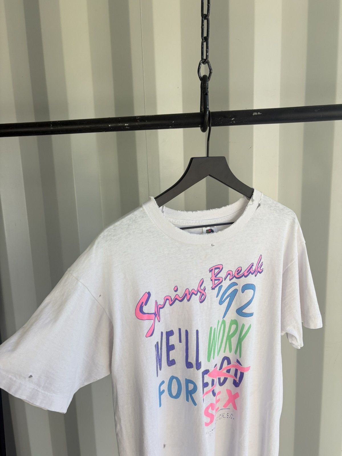 Vintage Will Work For Sex Distressed Faded Shirt ERD Grunge WCC Size US XL / EU 56 / 4 - 5 Thumbnail