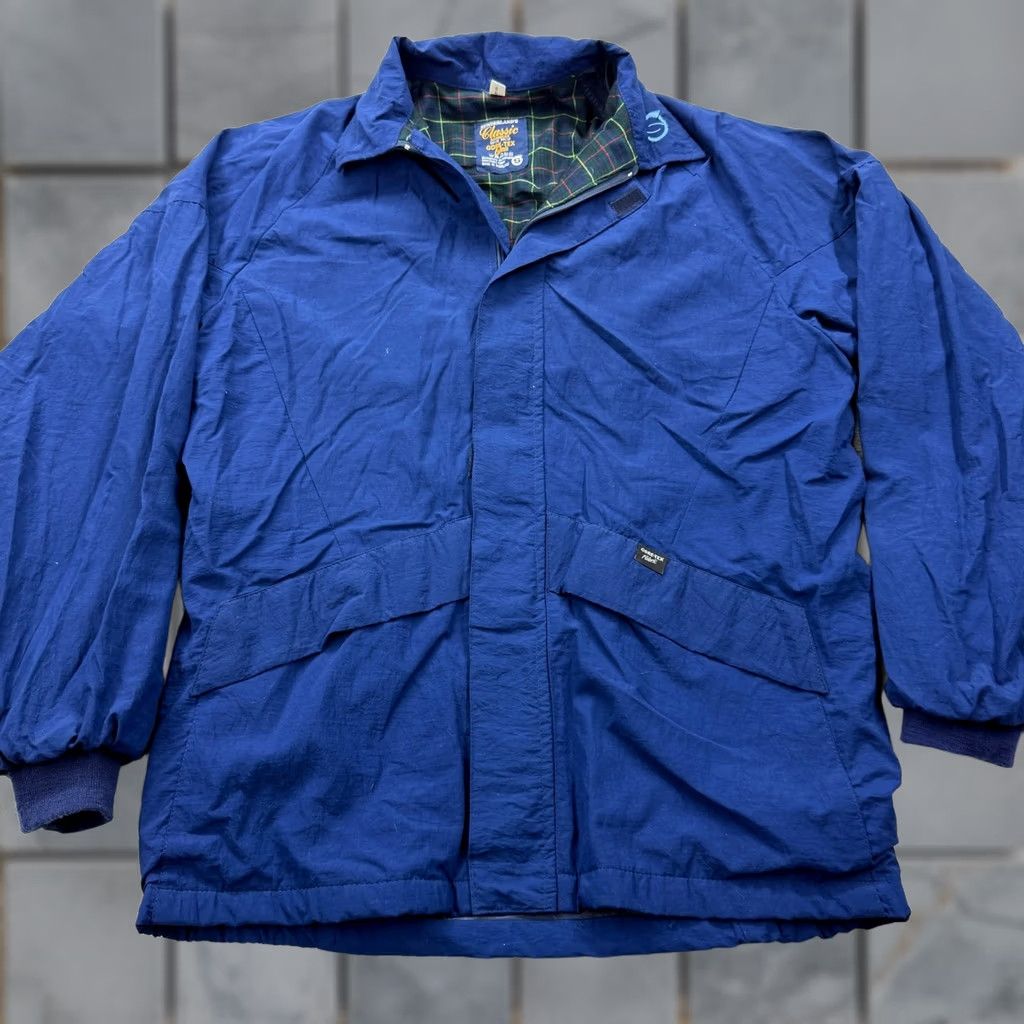 Vintage VINTAGE Sunderland Gore-Tex Raincoat Jacket Blue Plaid Lined Small Mens Coat Nike? Size US S / EU 44-46 / 1 - 1 Thumbnail