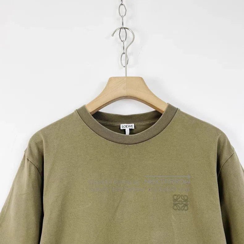 Loewe Loewe Military Green Embroidered Logo Short Sleeve Size M / US 6-8 / IT 42-44 - 3 Thumbnail