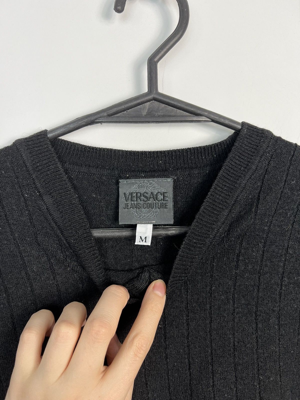 Versace Jeans Couture × Vintage Sweater Versace Jeans Couture Wool Vintage 90’s Size M / US 6-8 / IT 42-44 - 3 Thumbnail