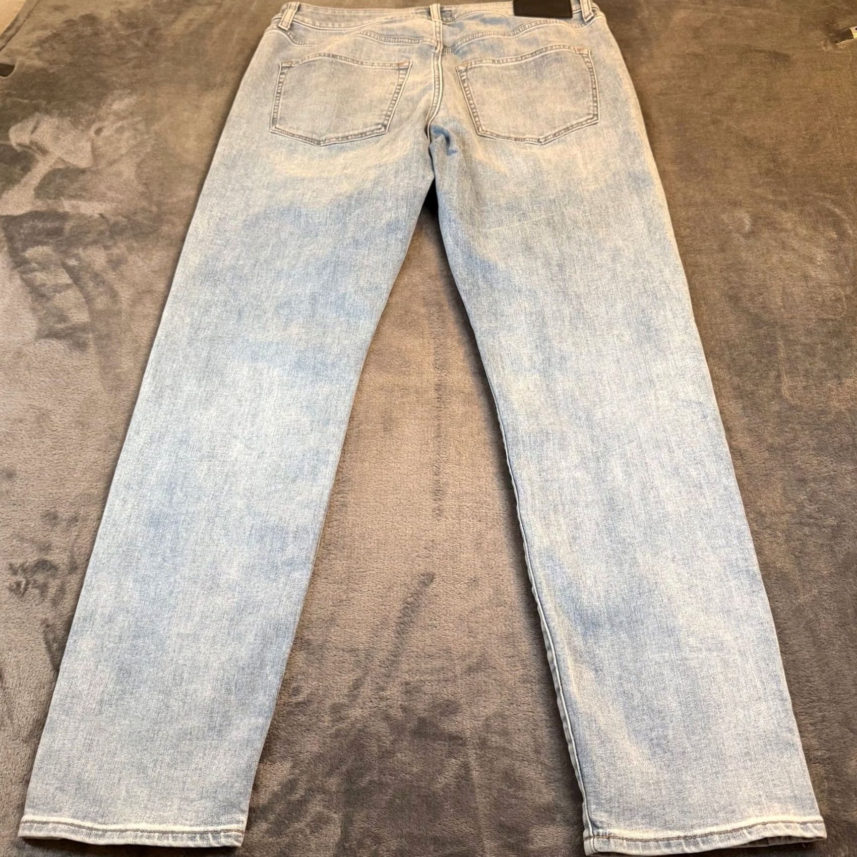 Express Express Athletic Slim Jeans Mens 31x32" Light Wash Denim Pants Blue Toya? Size US 31 - 5 Thumbnail