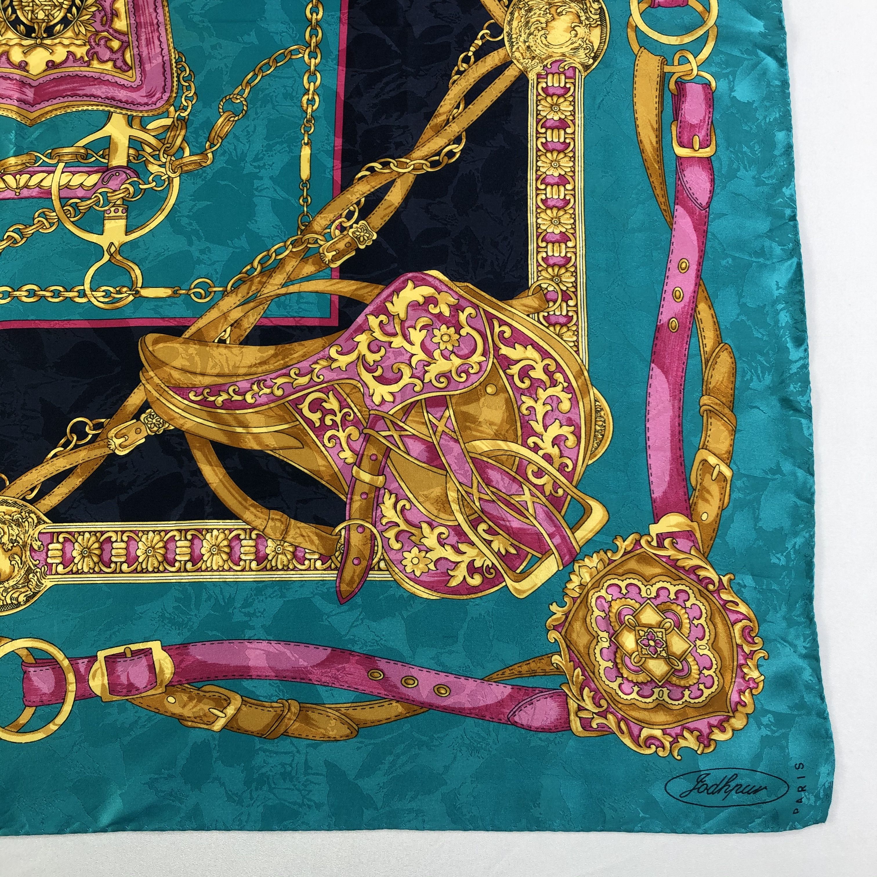 Vintage Vintage Jodhpur Paris Silk Scarf Size ONE SIZE - 3 Thumbnail