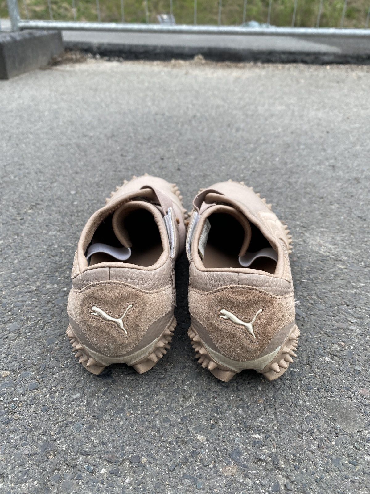 Puma × Vintage Puma mostro pale pink leather bubble sole trainers Size US 9 / IT 39 - 4 Thumbnail
