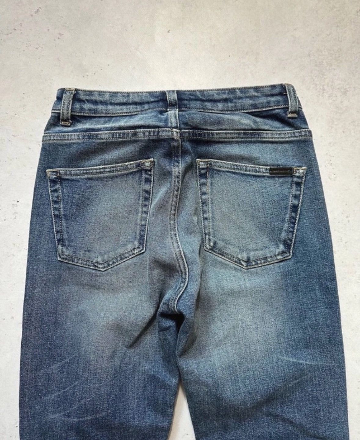 Saint Laurent Paris VINTAGE SAINT LAURENT ARCHIVAL DENIM PANTS Y2K 26 Size 26" / US 2 / IT 38 - 2 Thumbnail