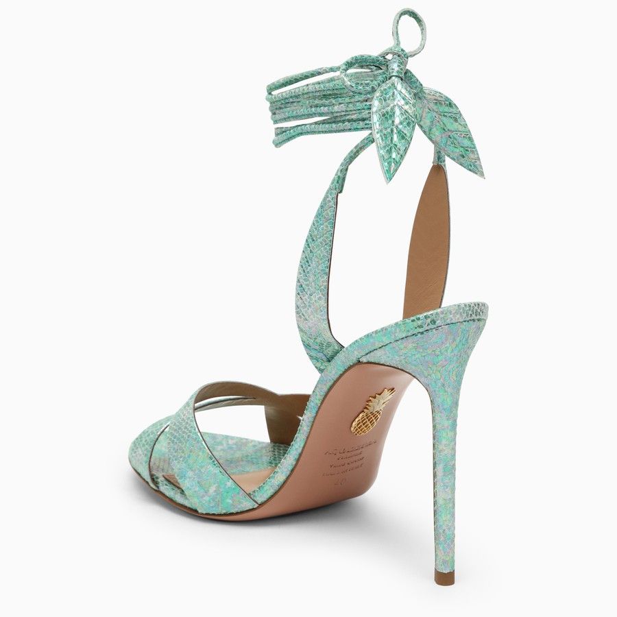 Aquazzura o1d2blof0824 High Sandals in Green Size US 10 / IT 40 - 4 Thumbnail