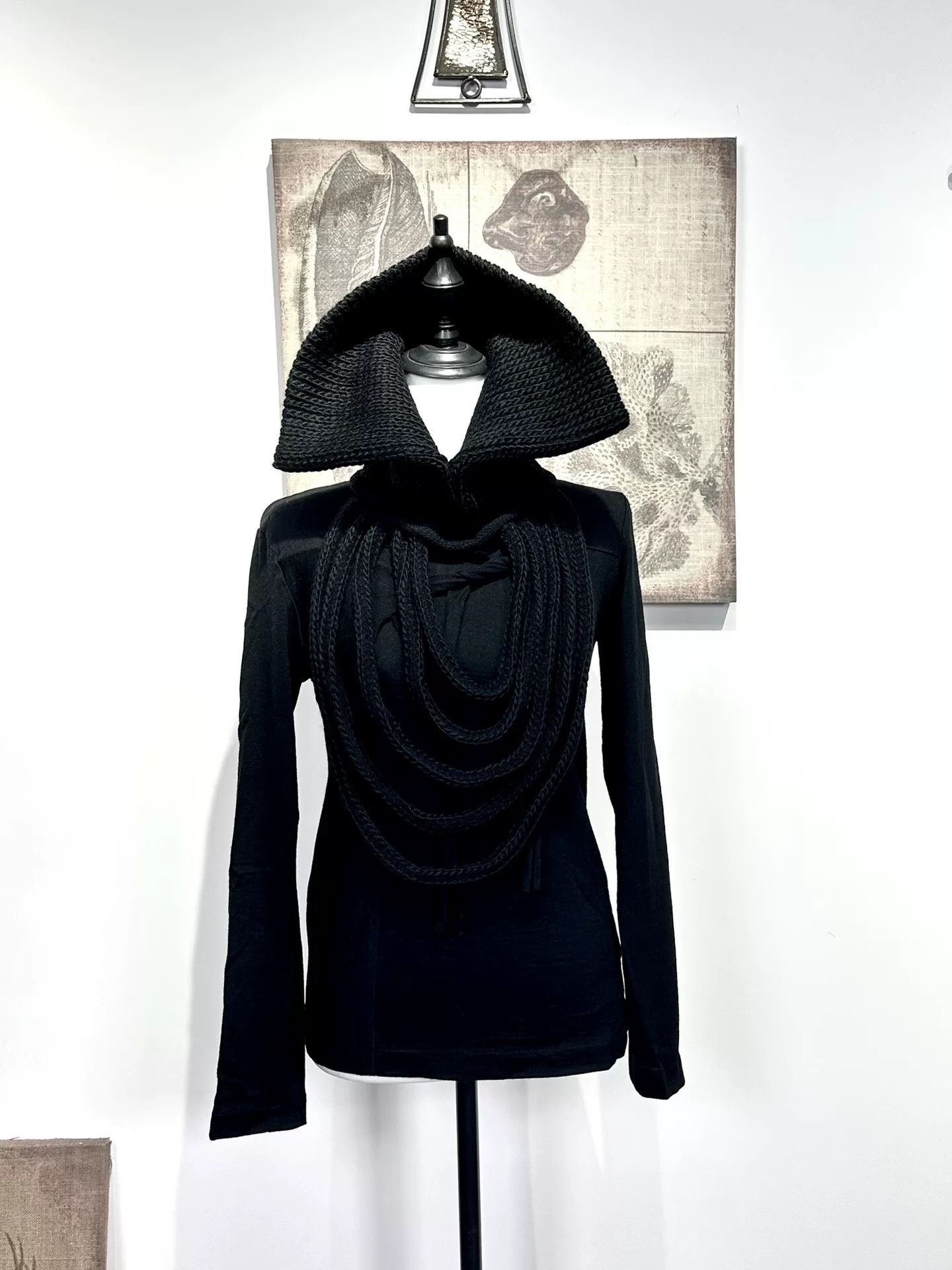 Comme des Garcons Comme des Garçons Black Long Sleeve Top Size S / US 4 / IT 40 - 1 Thumbnail