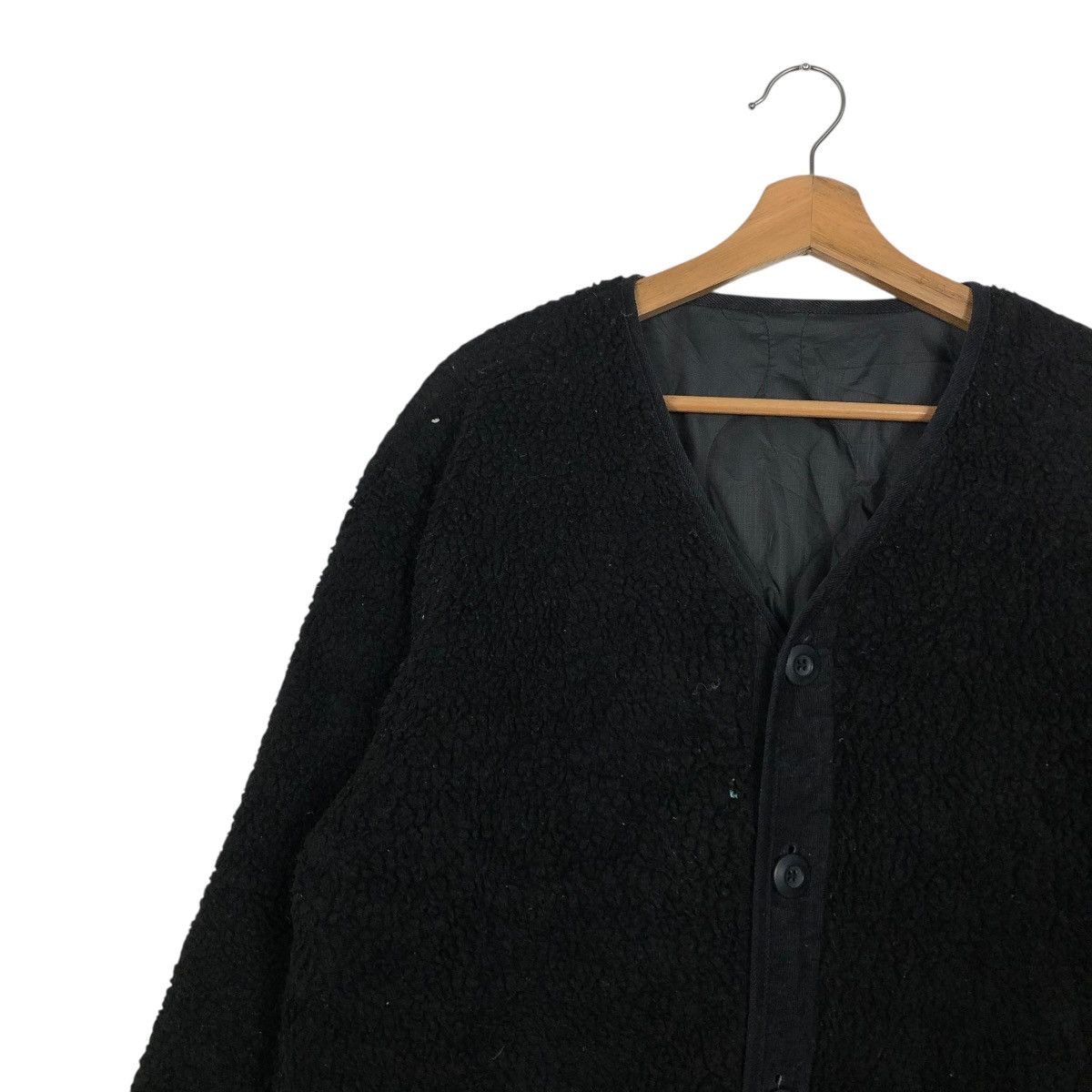Japanese Brand 🔥RICH BLACK CROPPED QUILTED JACKET FLEECE BEAMS ISSEY MIYAKE Size US M / EU 48-50 / 2 - 9 Thumbnail