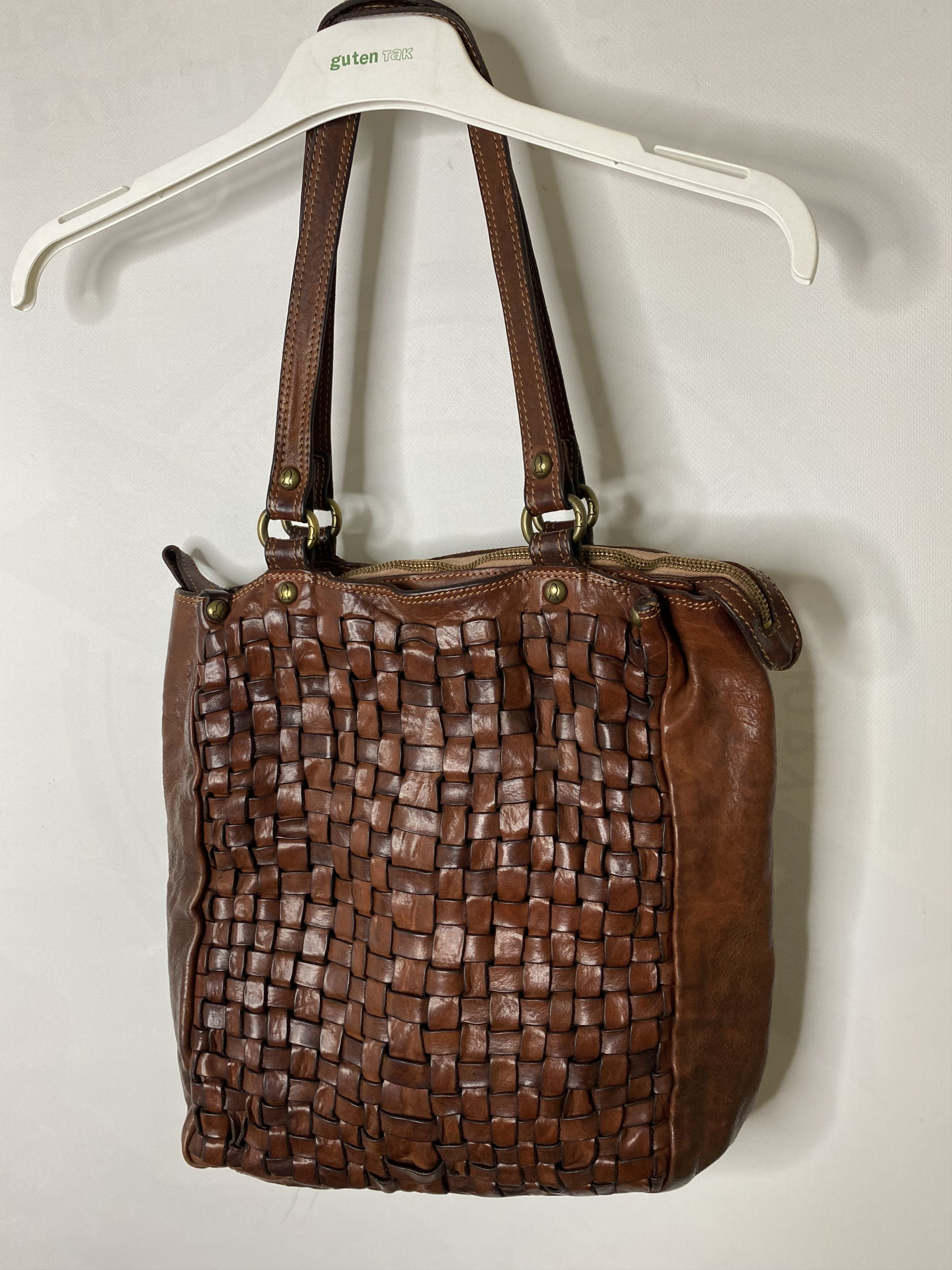 Campomaggi CAMPOMAGGI WOVEN LEATHER BAG IN BROWN ITALIAN LEATHER Size ONE SIZE - 2 Thumbnail